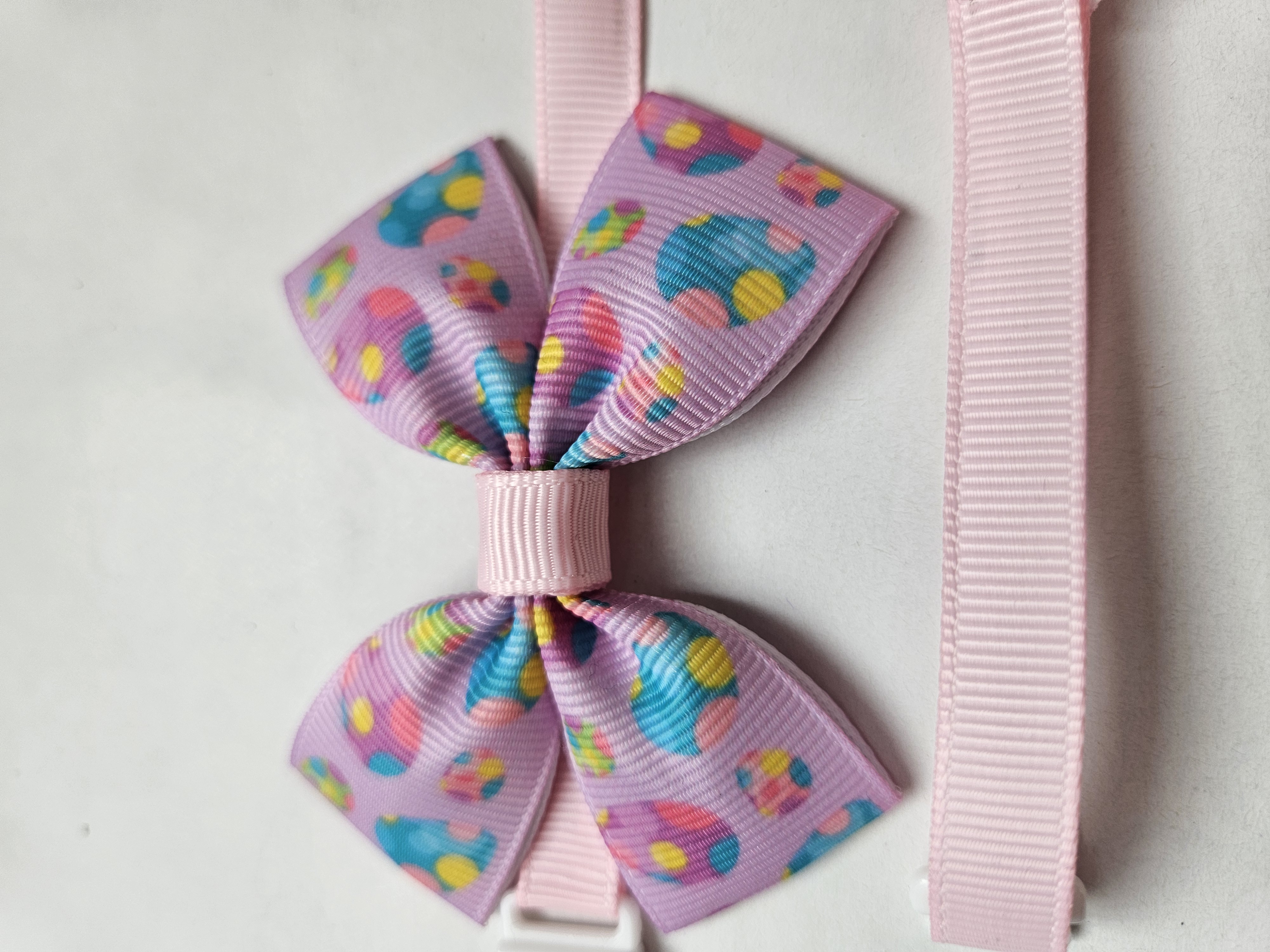 Handmade Pink Lilac Easter Egg Pet Bow 