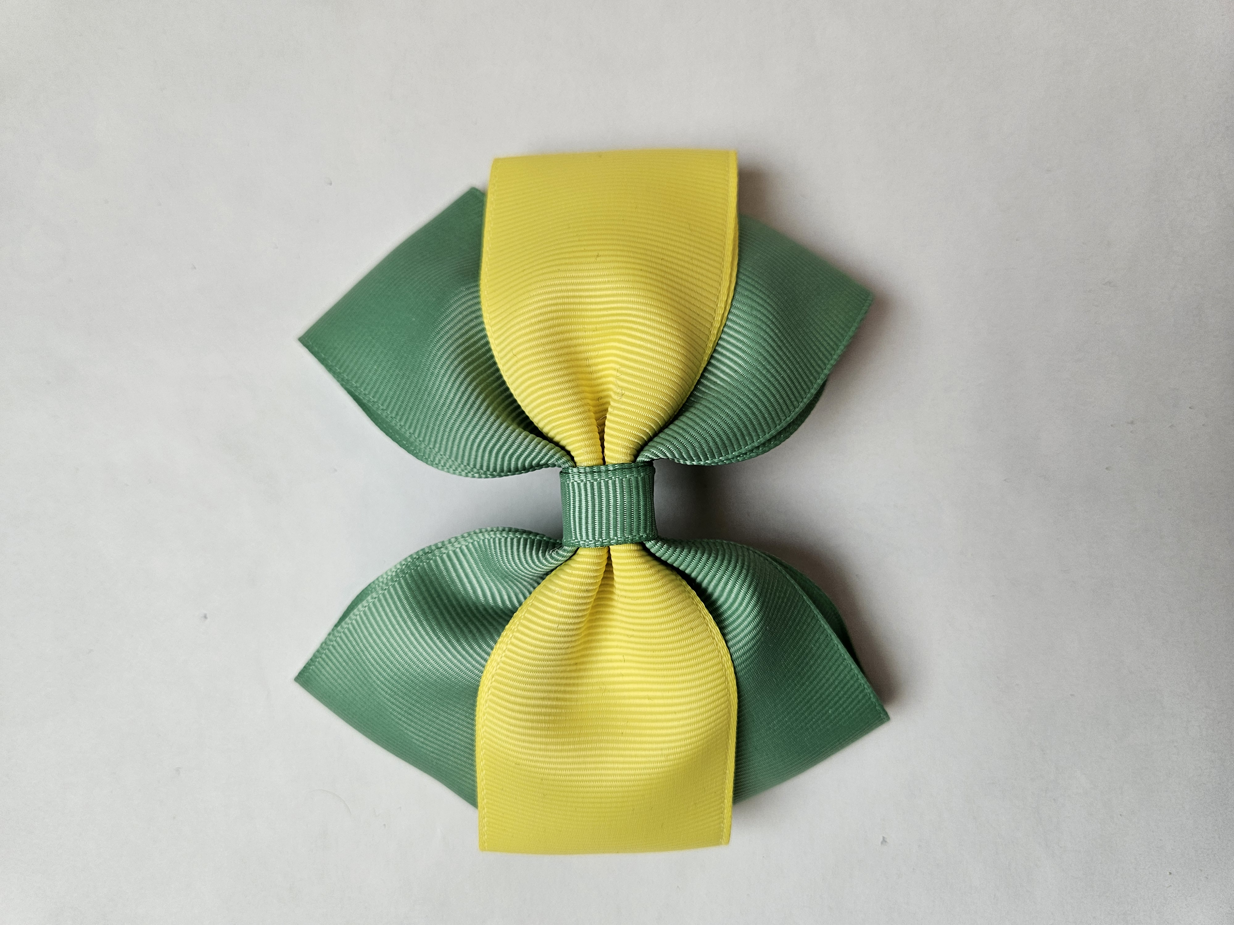 Handmade Two Colour Grosgrain Hair Bow