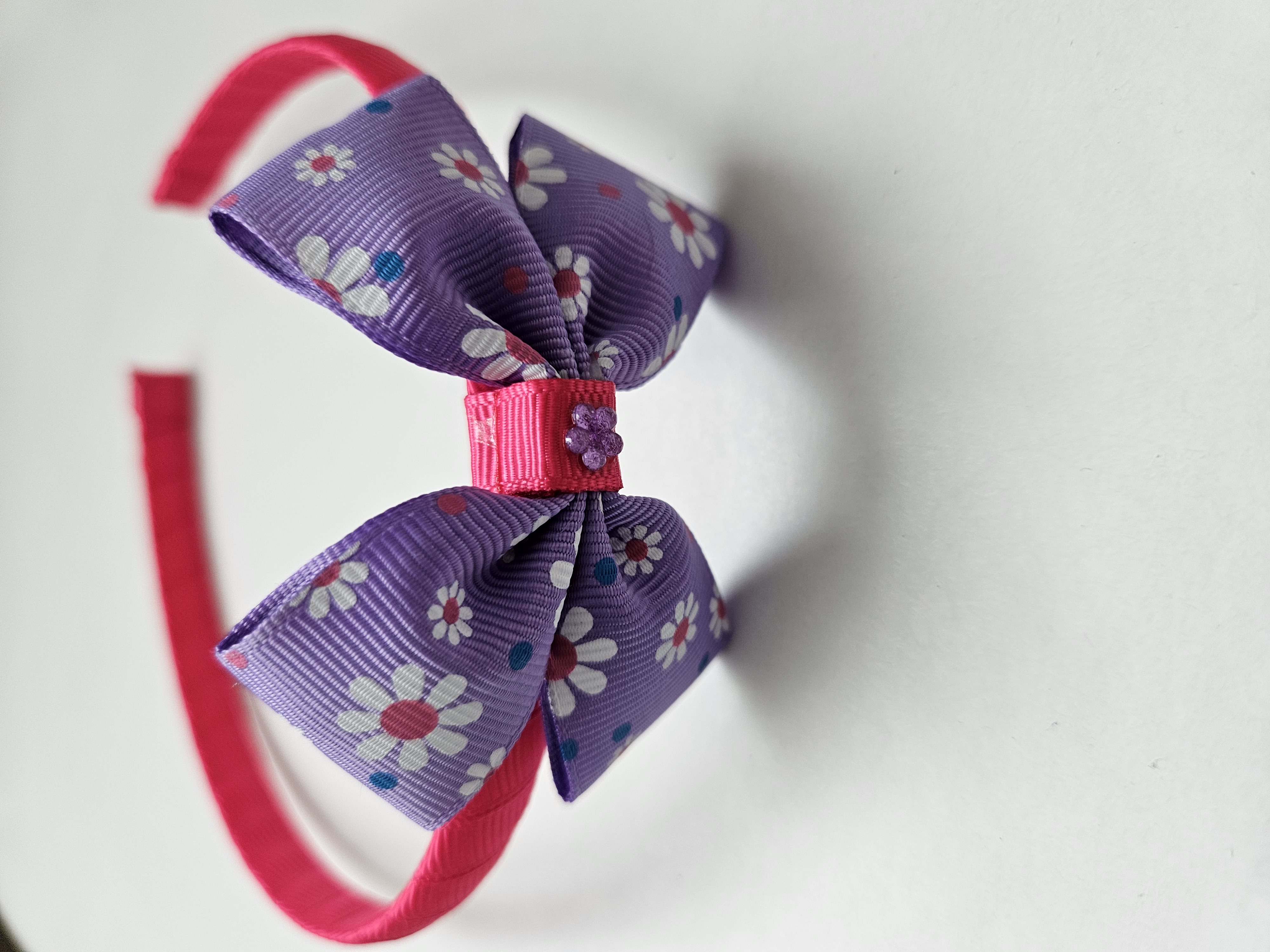 Handmade Daisy Hairband - Purple