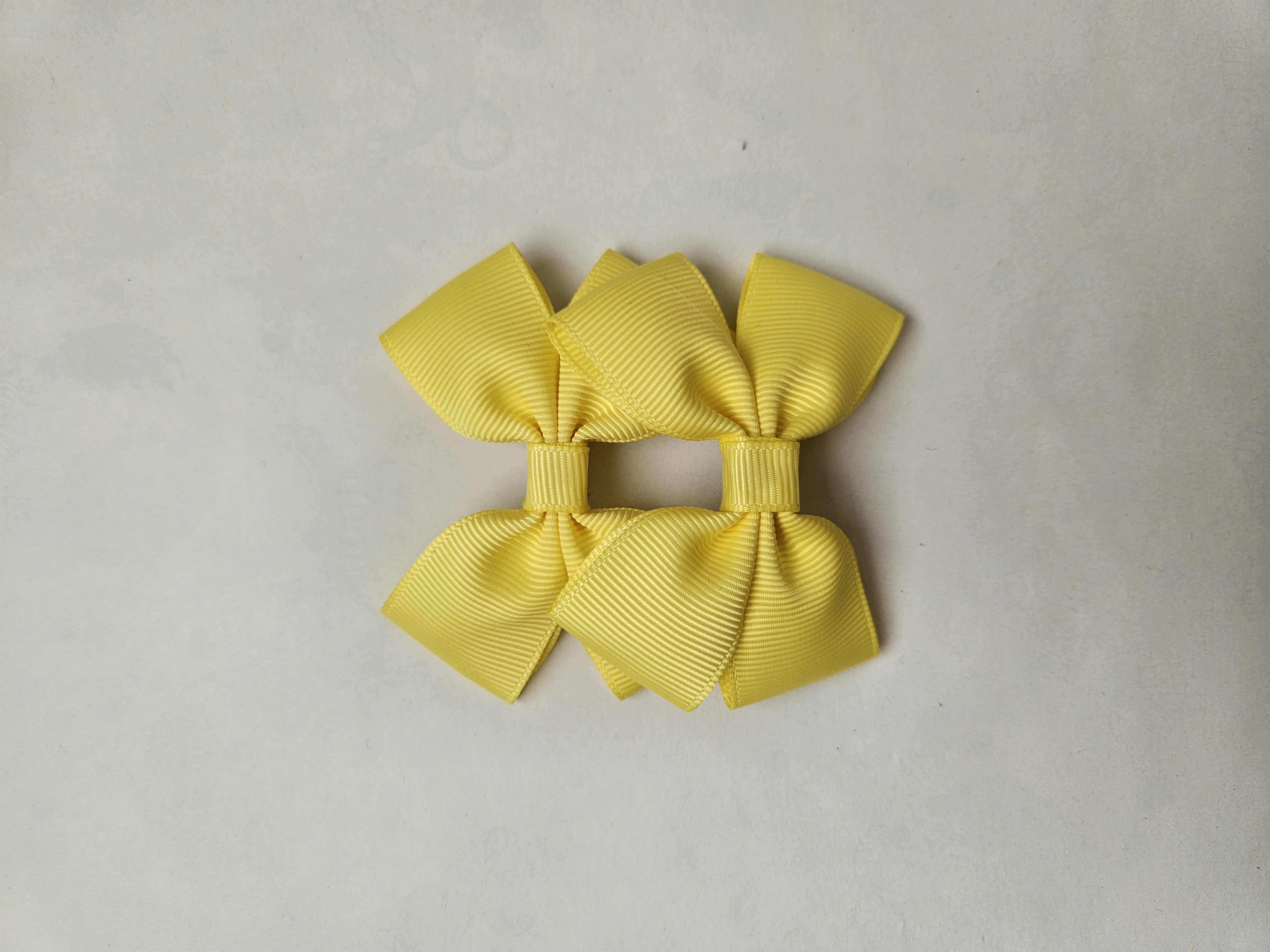Handmade Single Colour Pigtail Bow Set