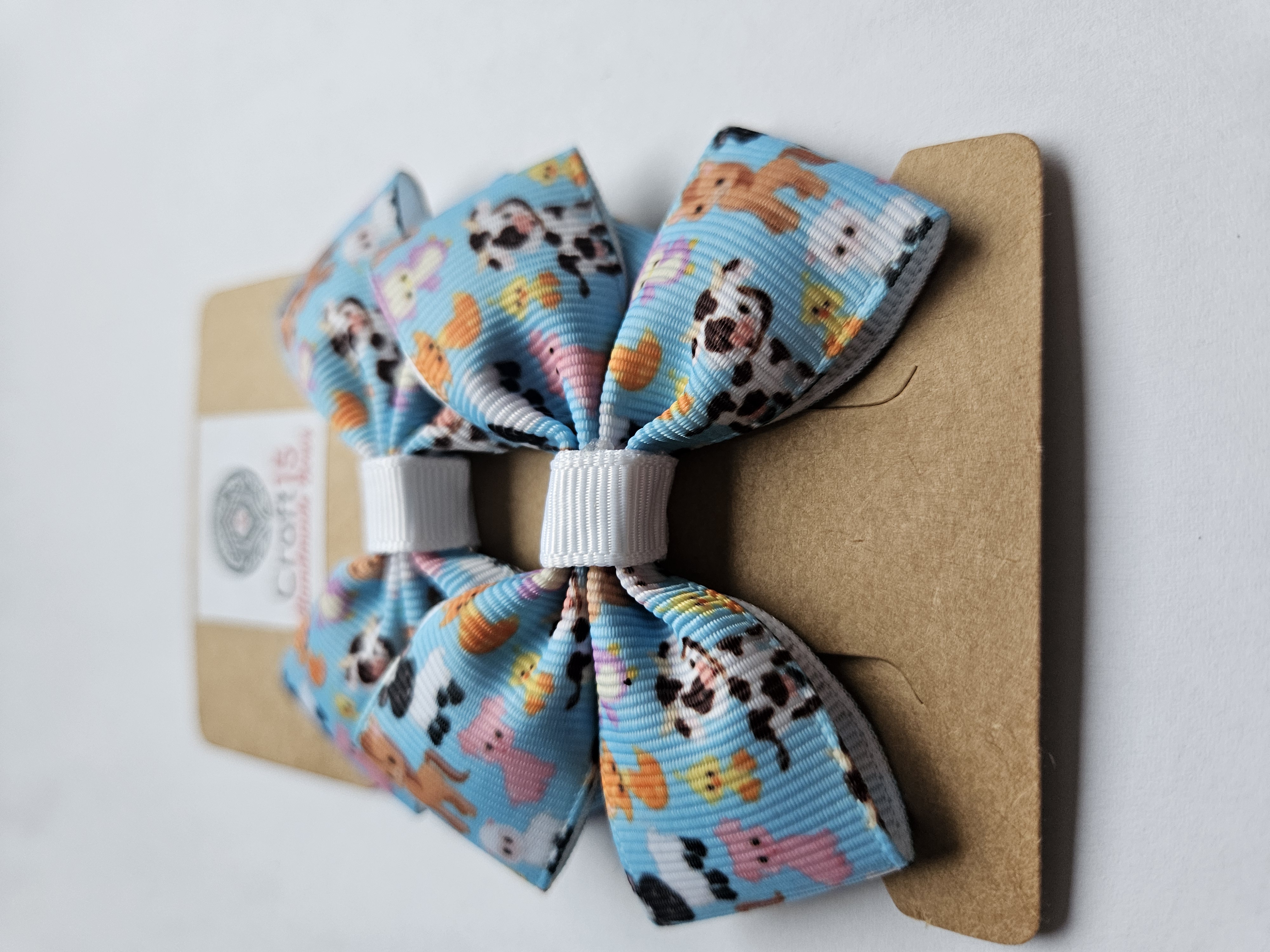 Handmade Hair Bow Set – Farm Animals
