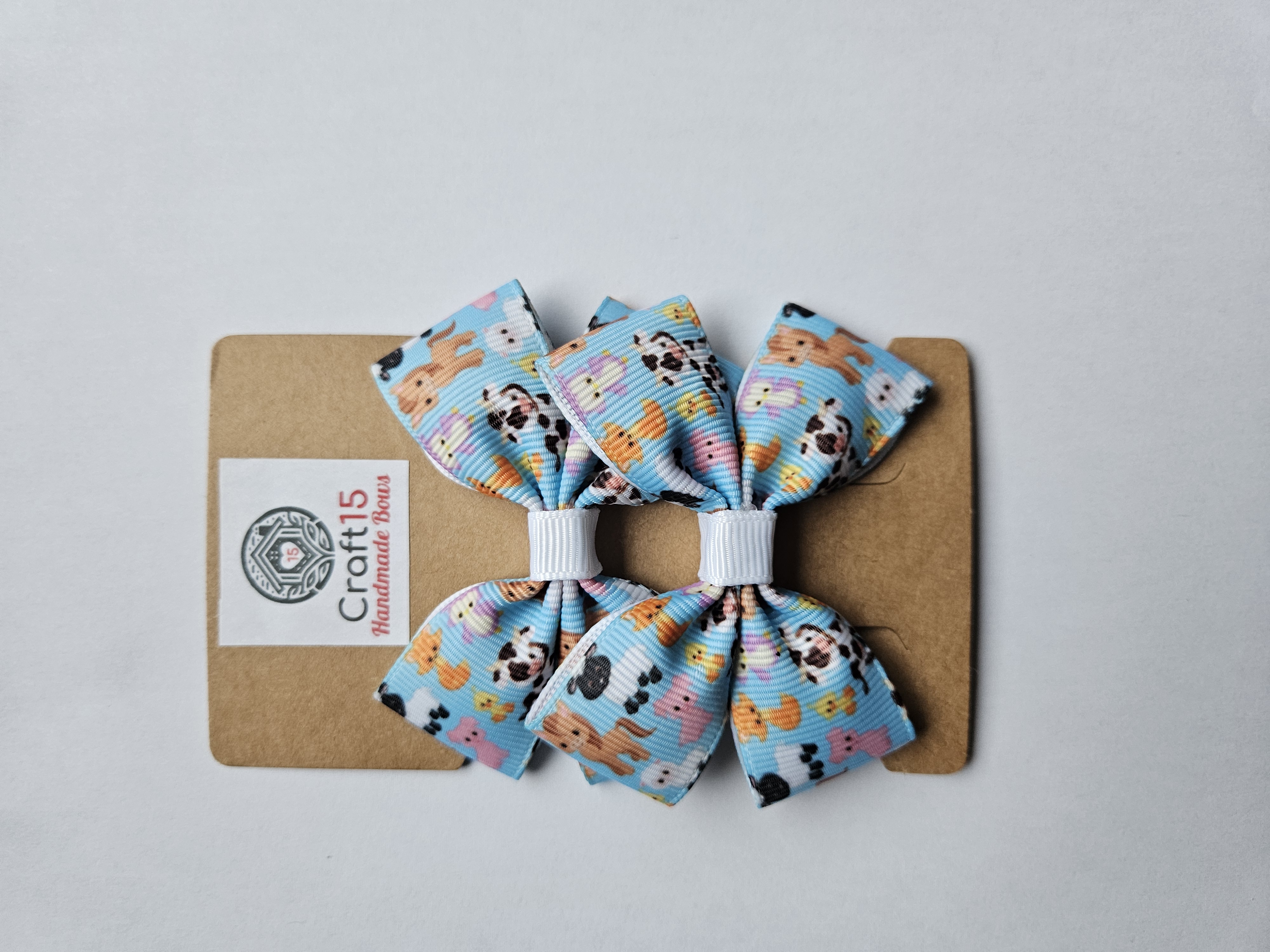 Handmade Hair Bow Set – Farm Animals