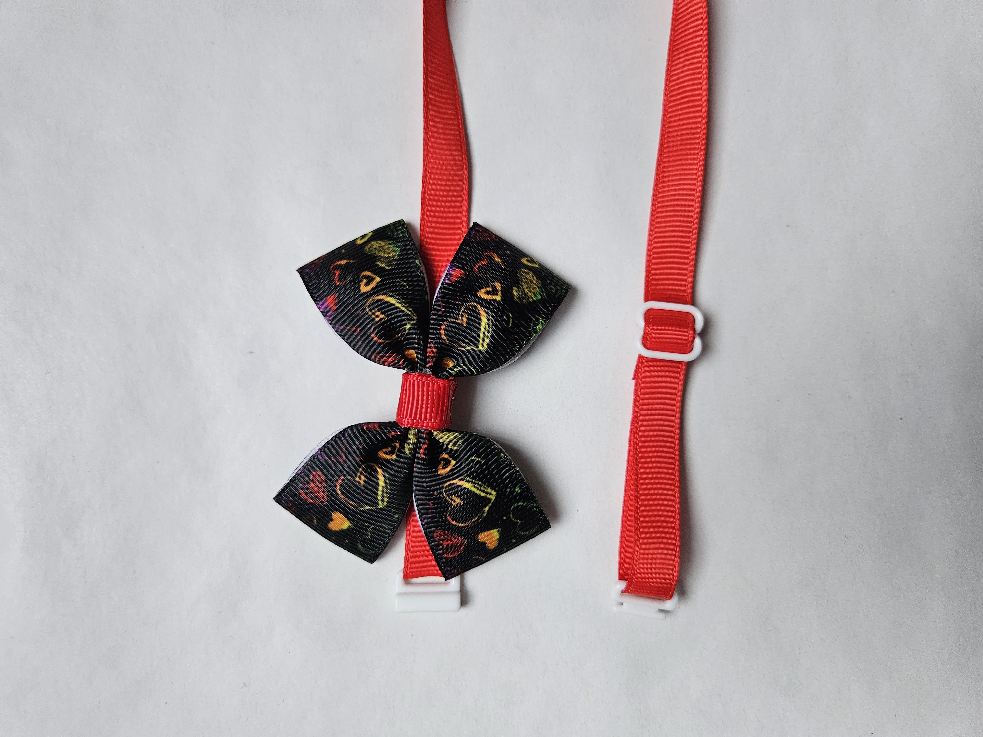 Handmade Black Heart Pet Bow