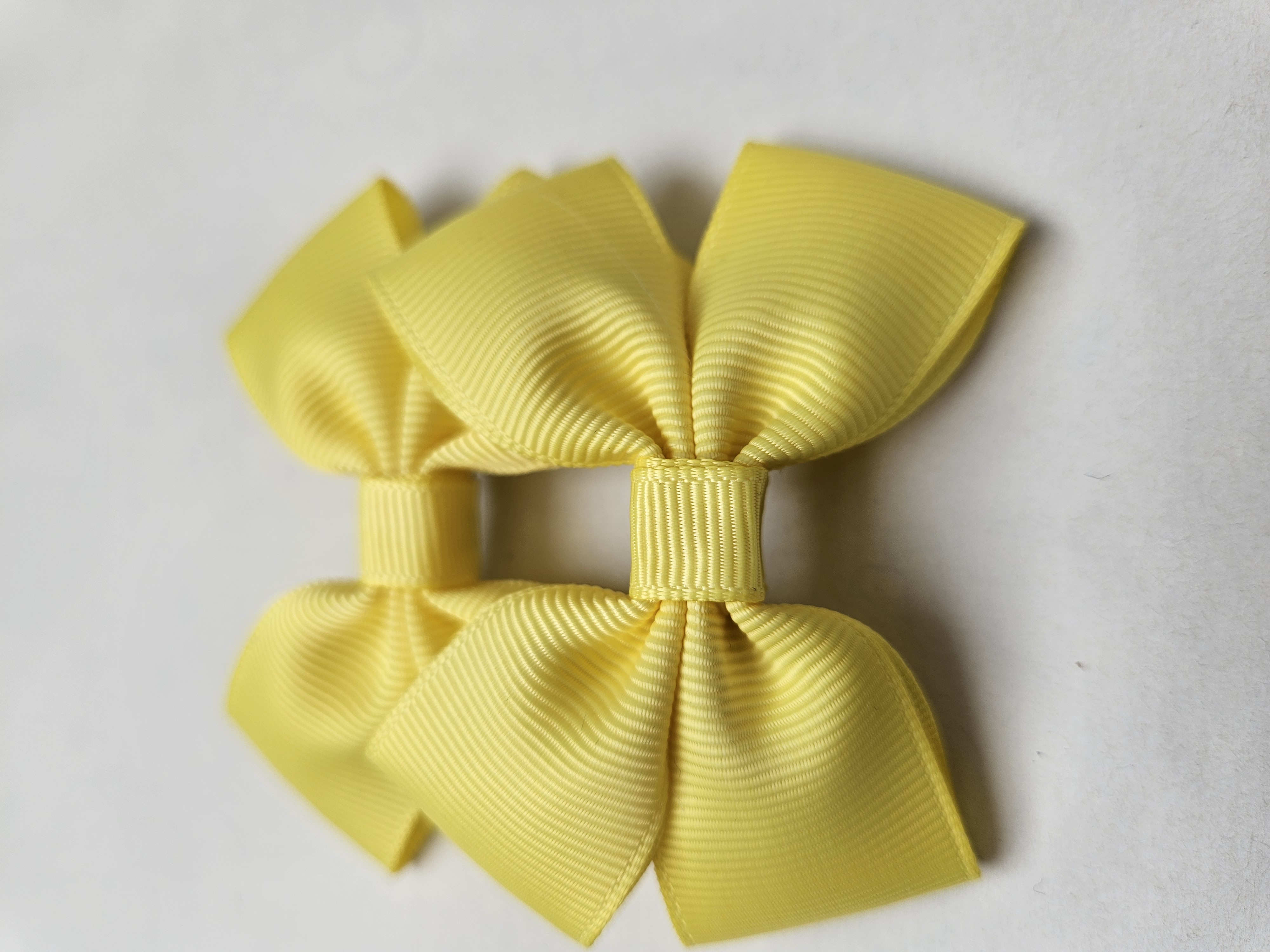 Handmade Single Colour Pigtail Bow Set