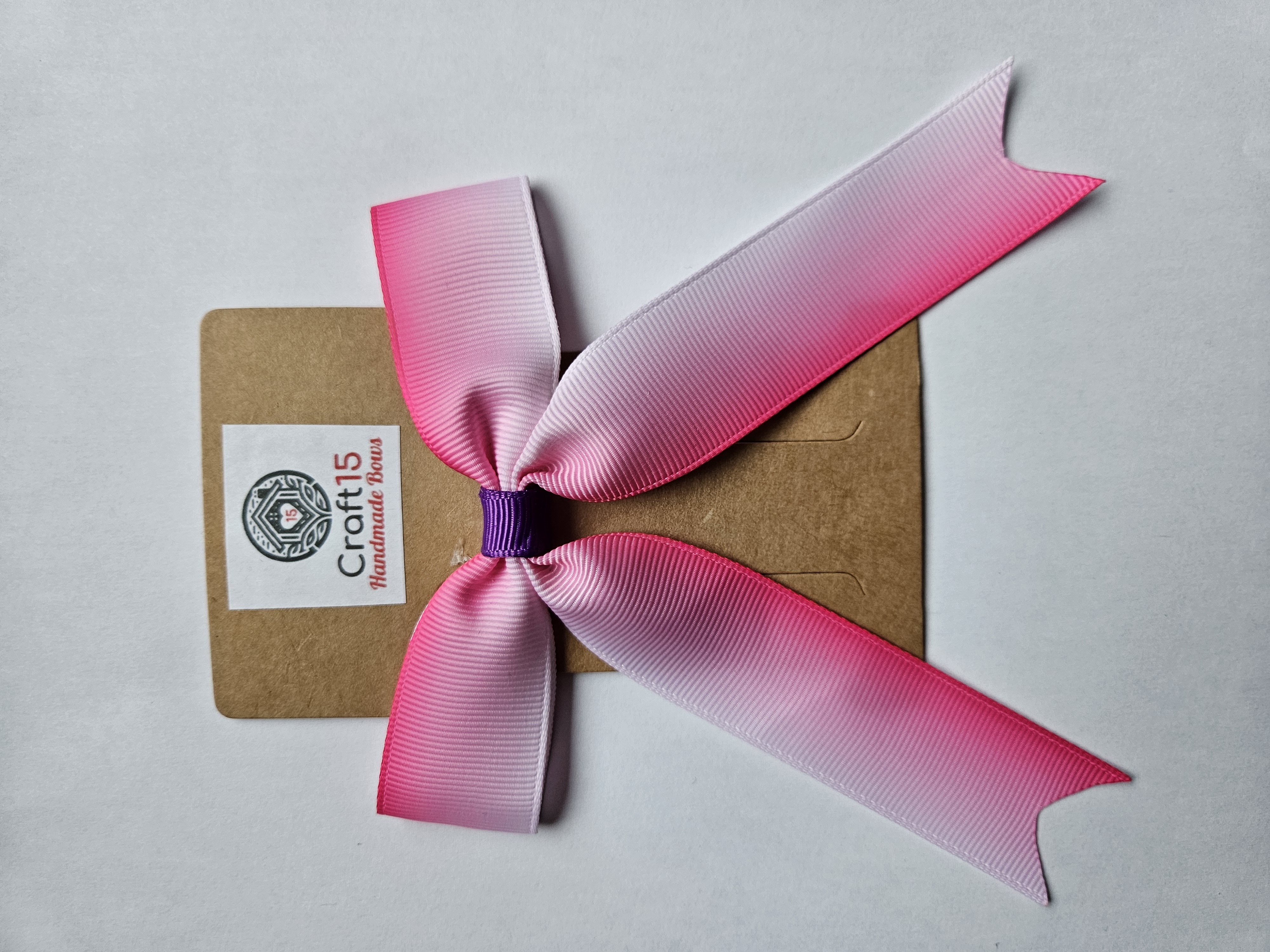 Handmade Hair Bow – Pink Ombre