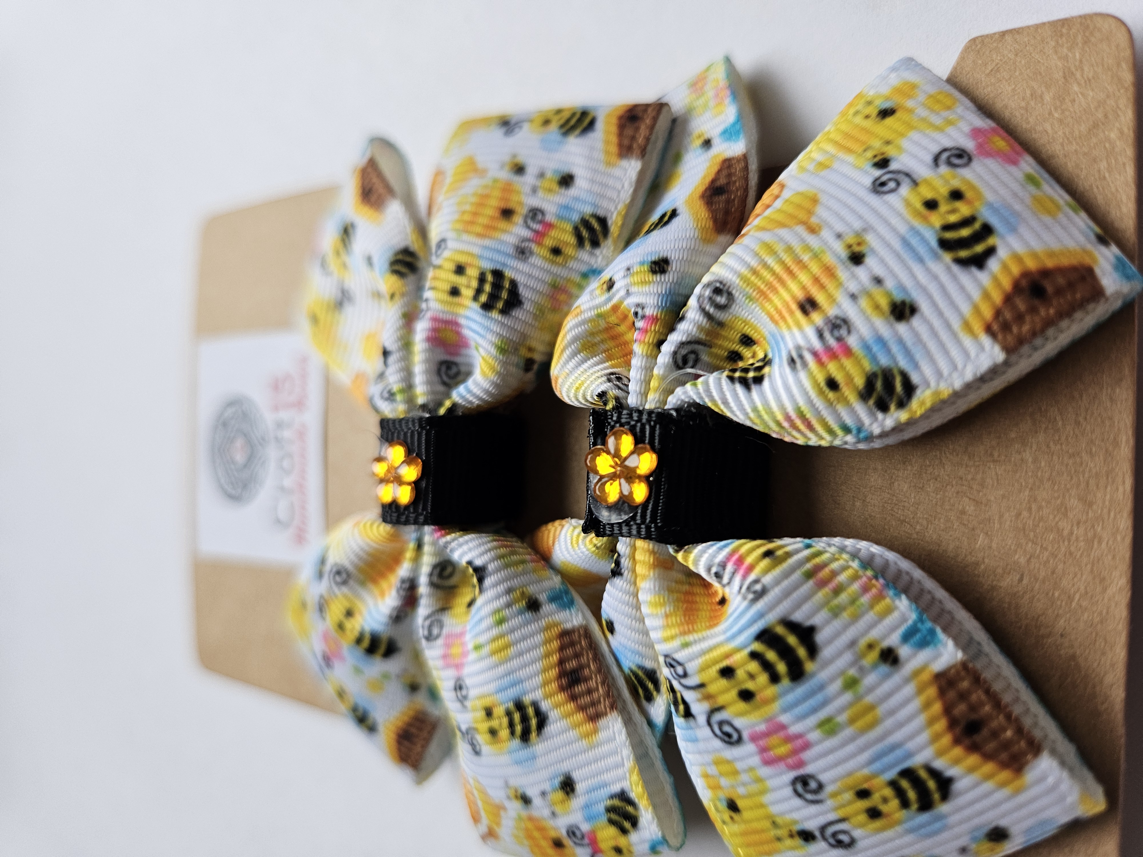 Handmade Hair Bow Set - Busy Bee 