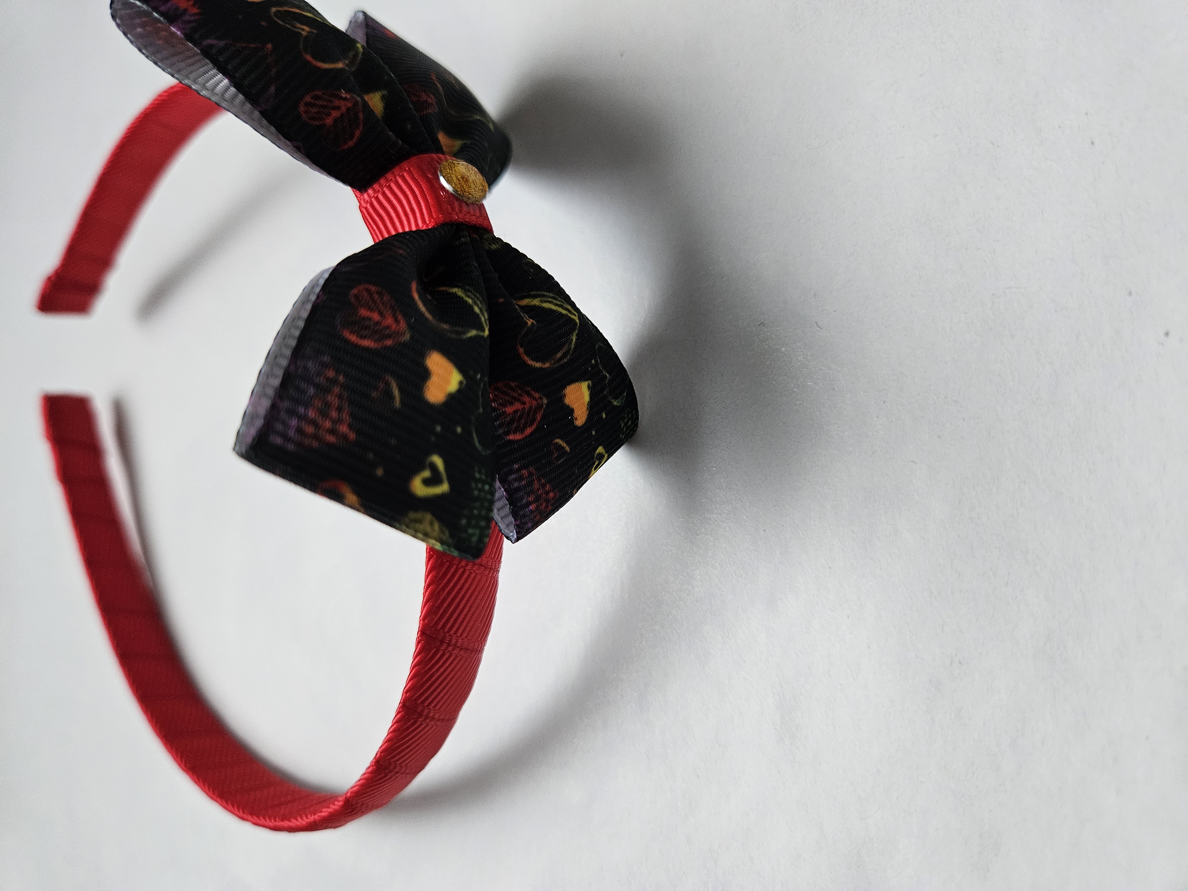 Handmade Black Heart Hairband