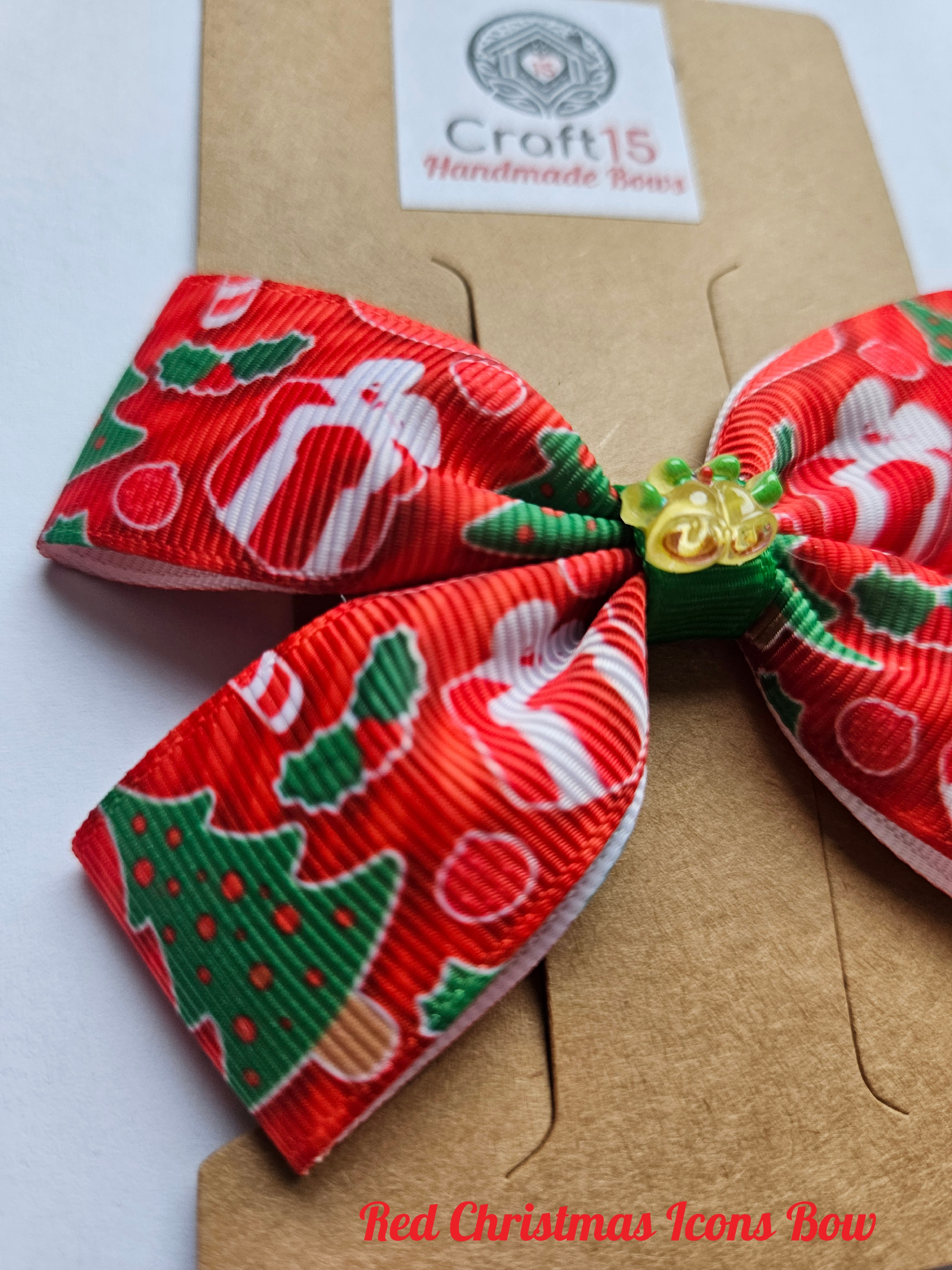 🎄Christmas Printed Bow Collection – Festive Grosgrain Designs
