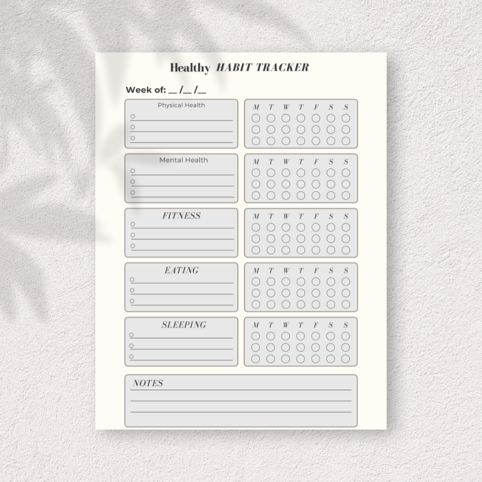 Digital Healthy Habit Tracker