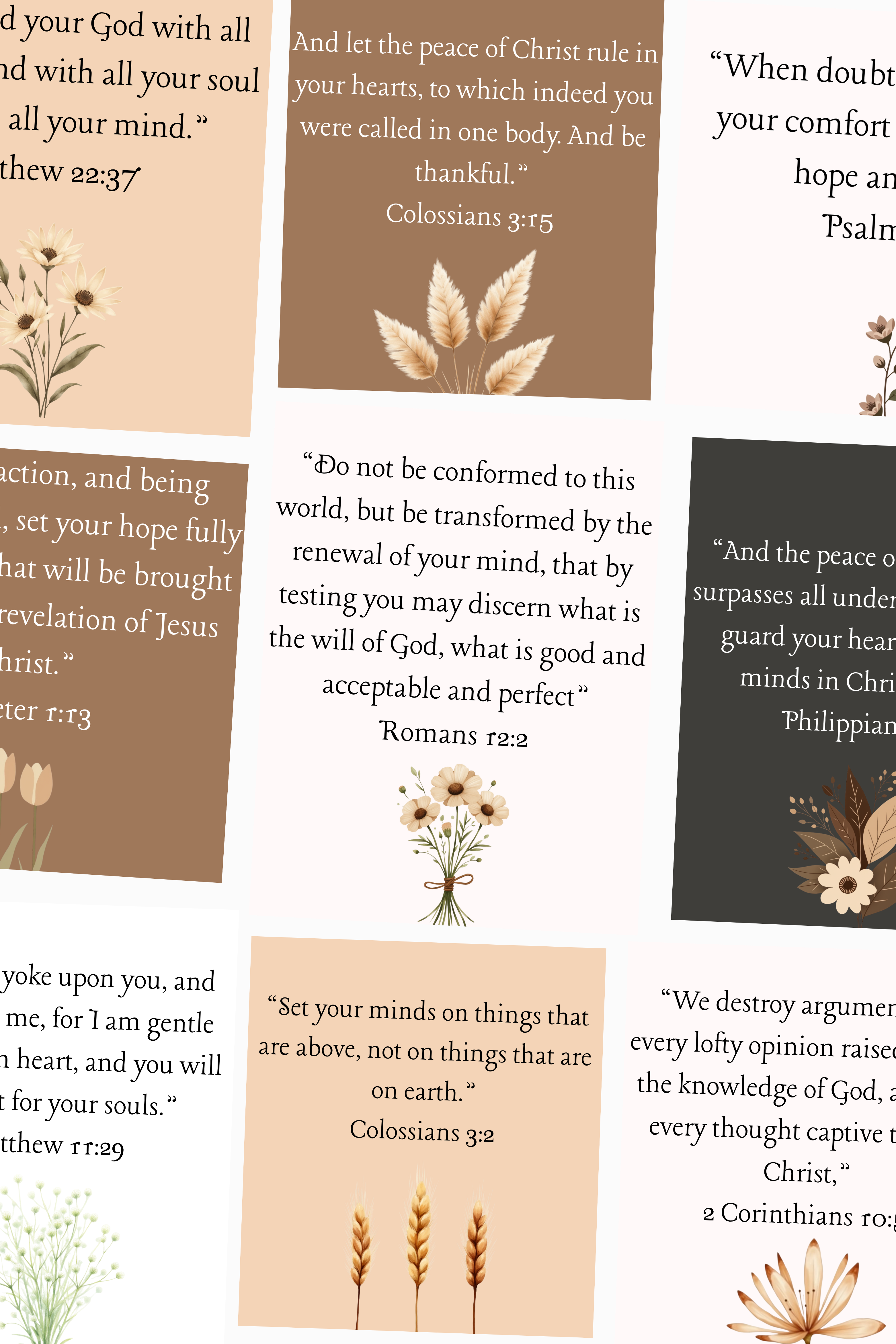 30 Bible Scripture Cards for a Sound Mind