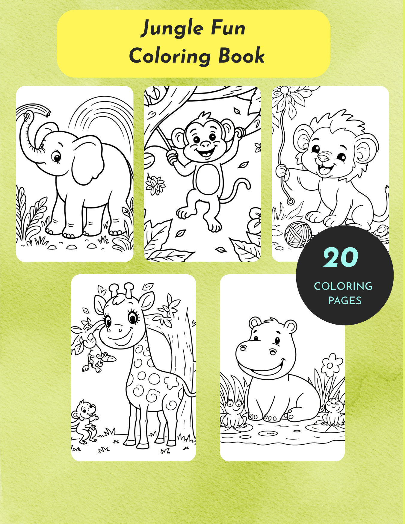 Jungle Fun Coloring Book