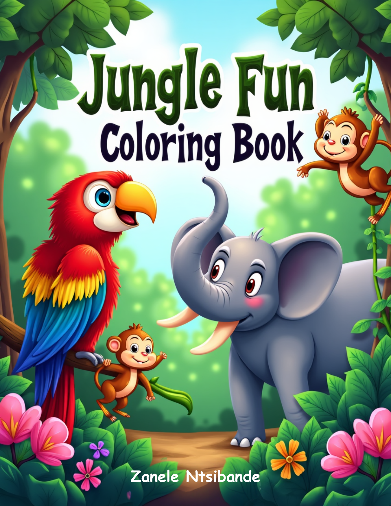 Jungle Fun Coloring Book