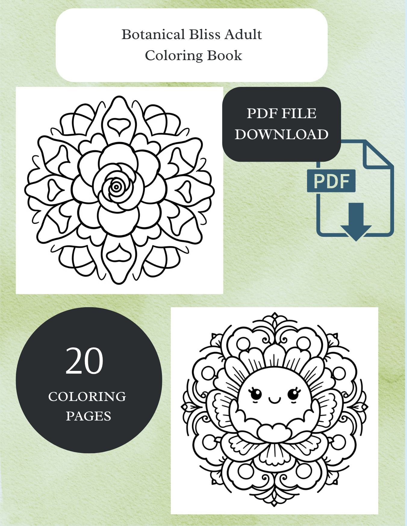 Botanical Bliss: A Coloring Journey