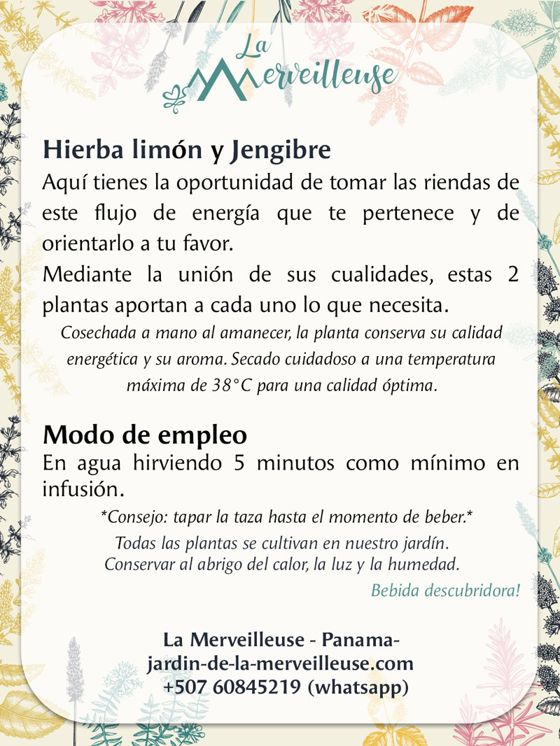 Hierba de limon y Jengibre