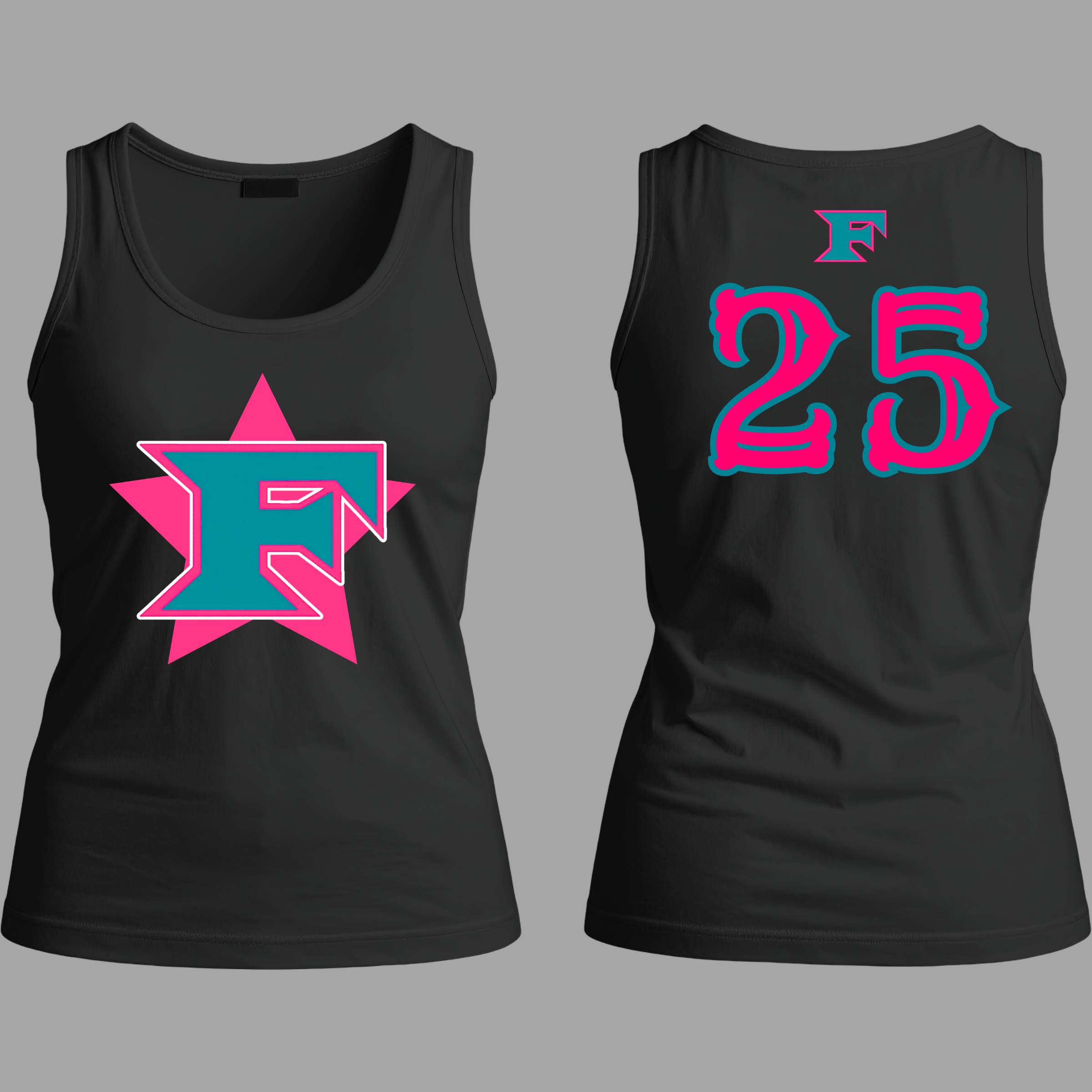 F Logo on Star Tank Top