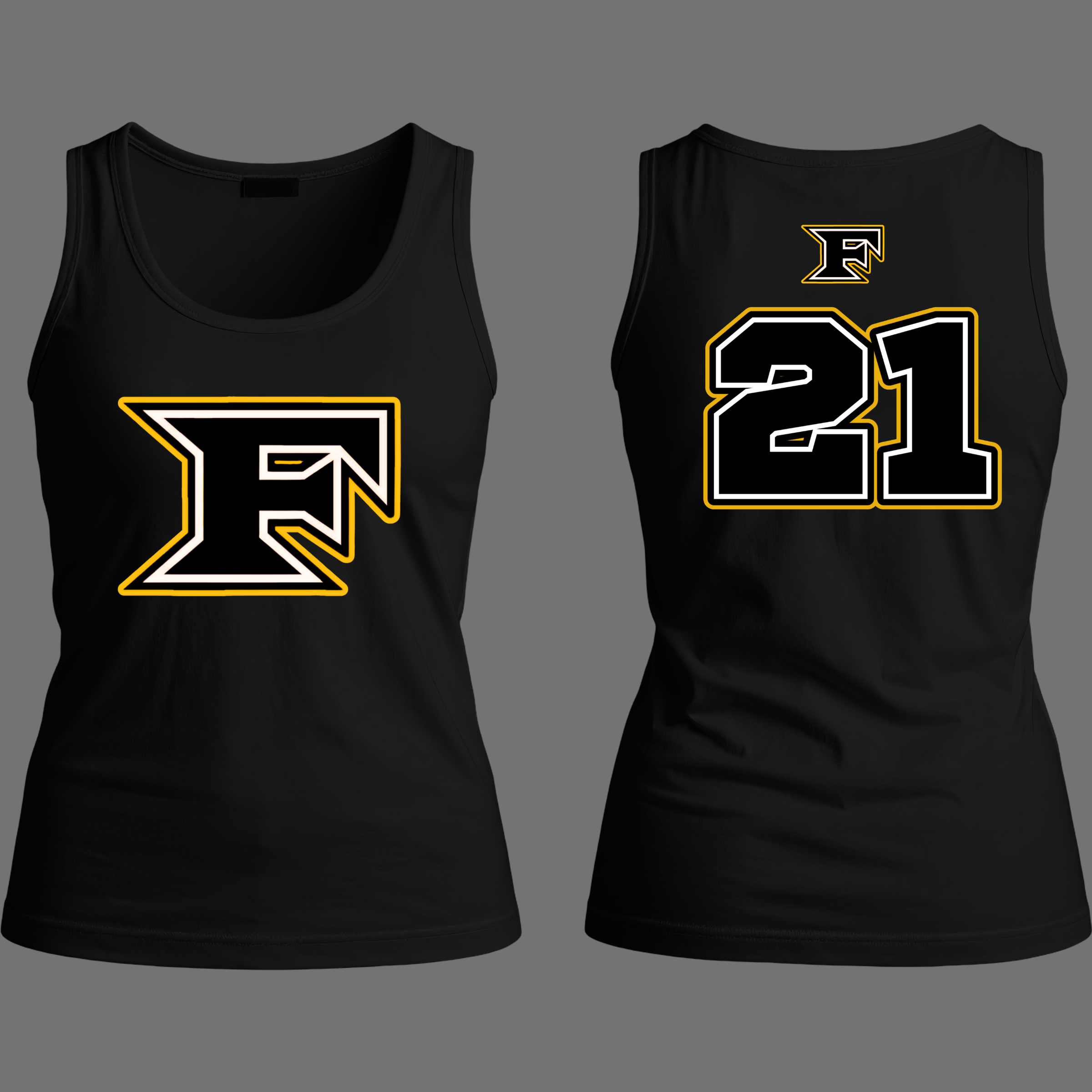 Customizable logo Black Tank Top