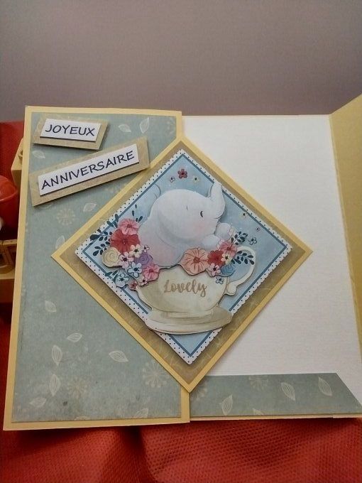 Carte : Oh qu'il est beau mon éléphanteau !