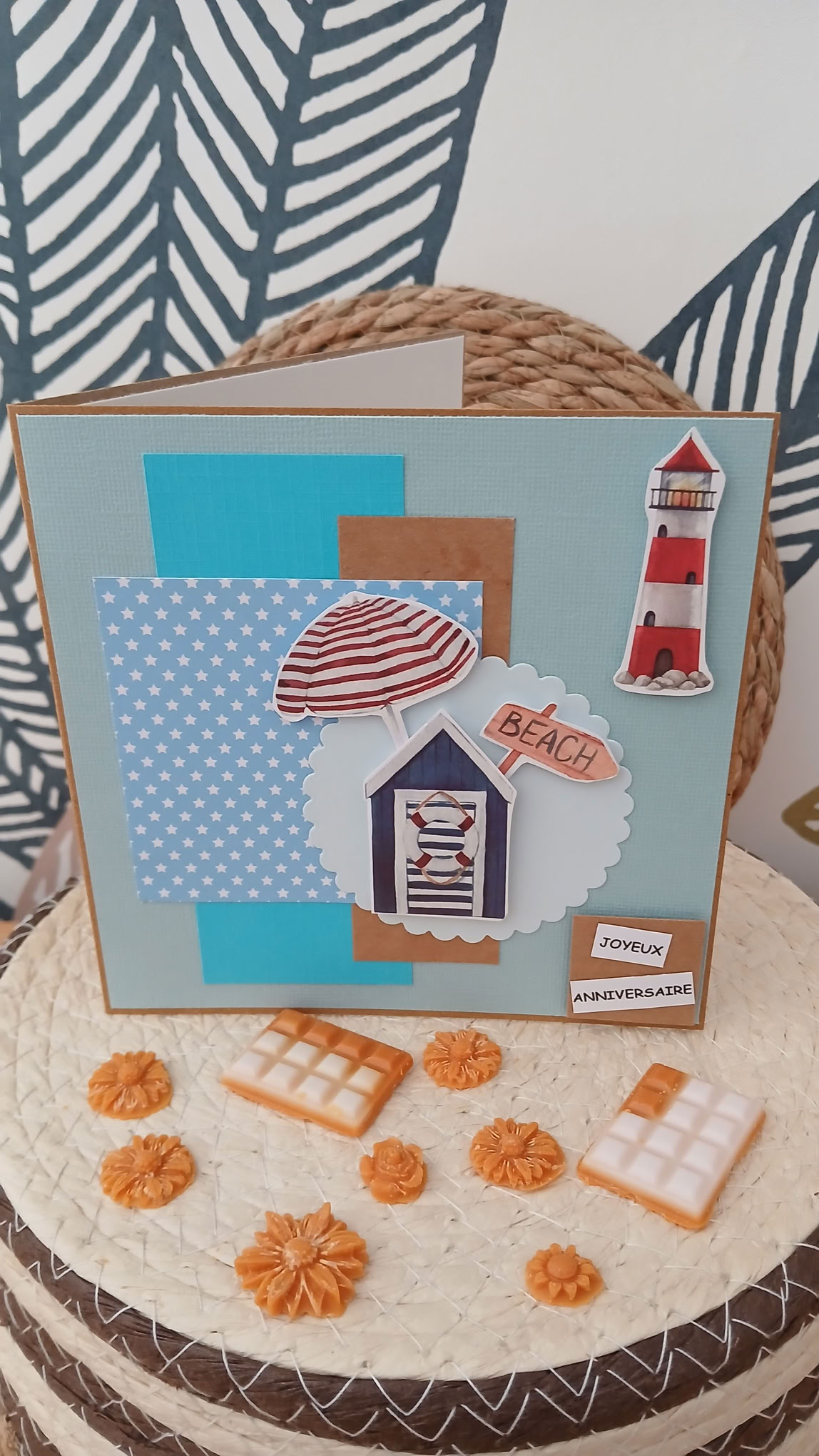 Carte d'anniversaire plage