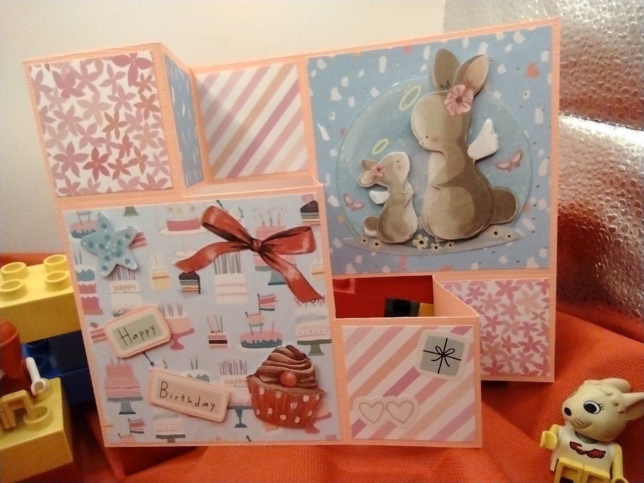 Carte : Des amours de petits lapins