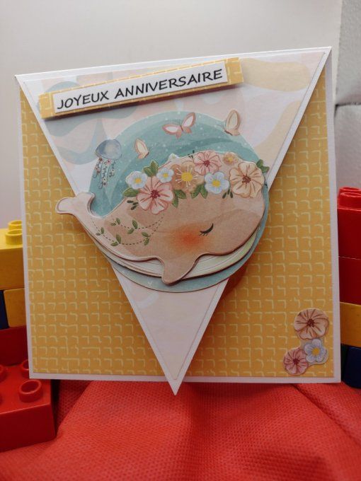 Carte : La baleine aux fleurs.