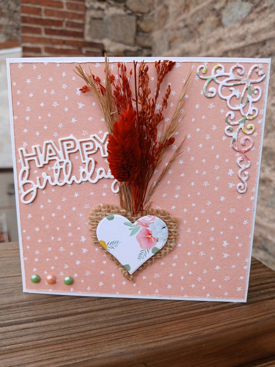 Carte : "Cœur fleuri"