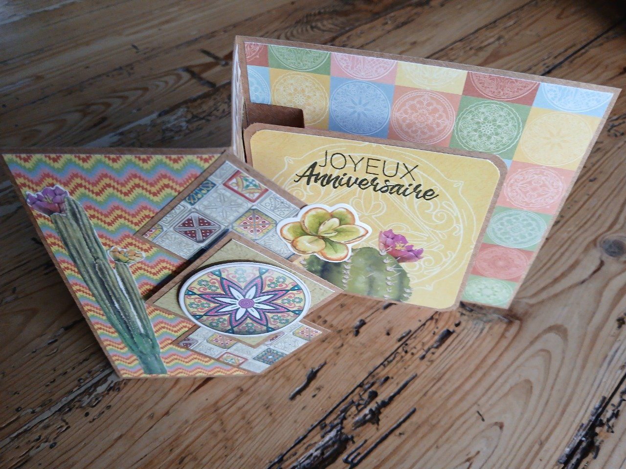 Carte : Cactus et souhaits épineusement sincères