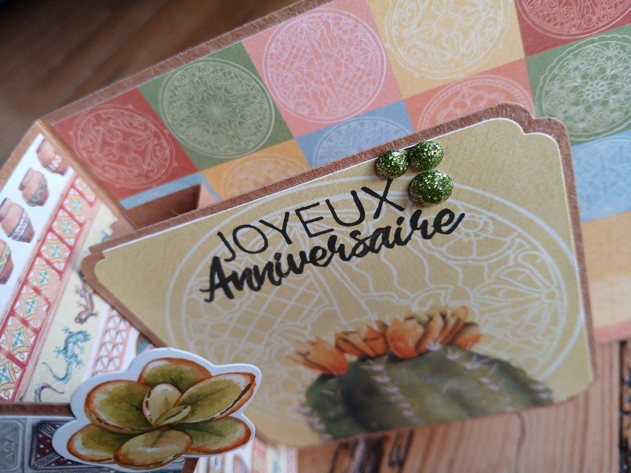 Carte : Cactus et bonheur en cette journée spéciale.