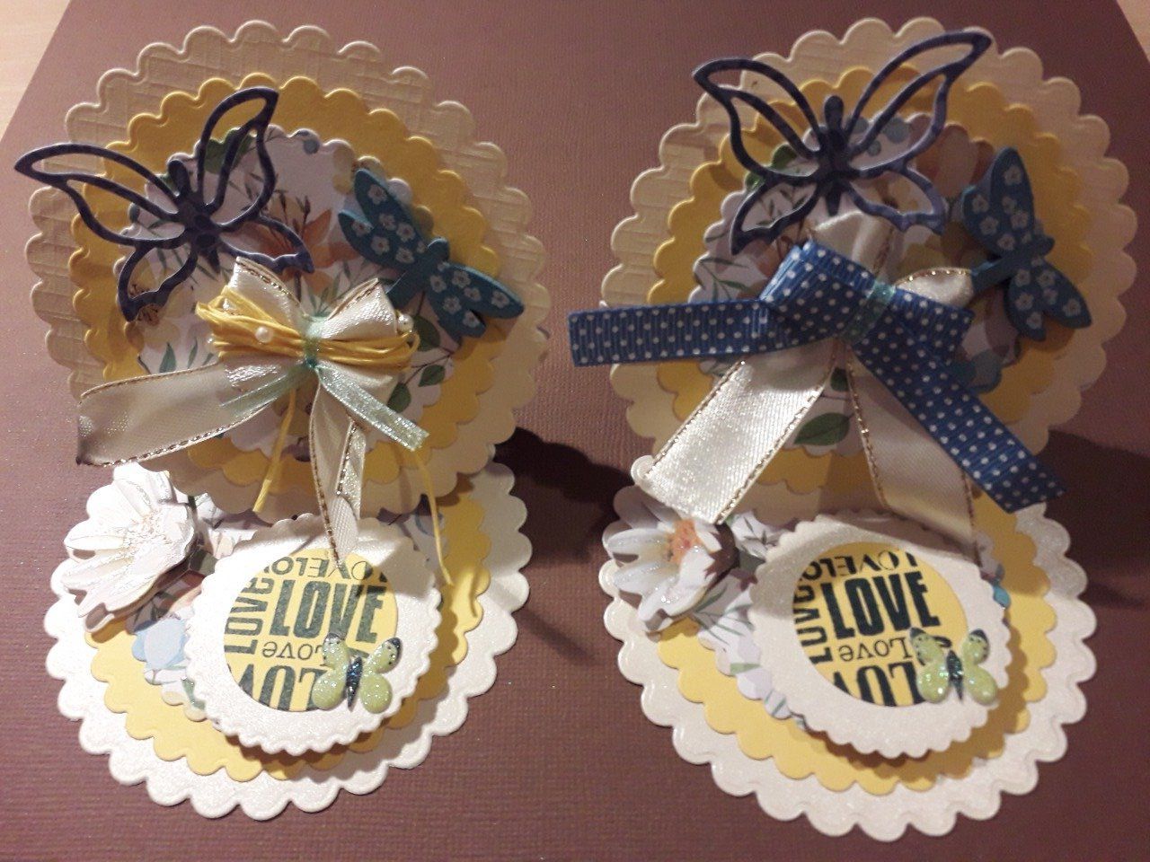 Carte / Libellule et papillon