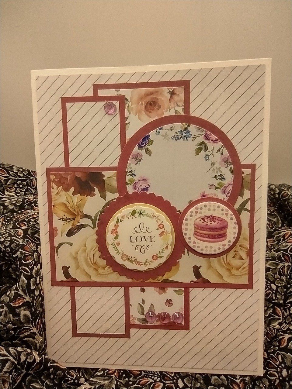 Carte : Camaïeu de rose