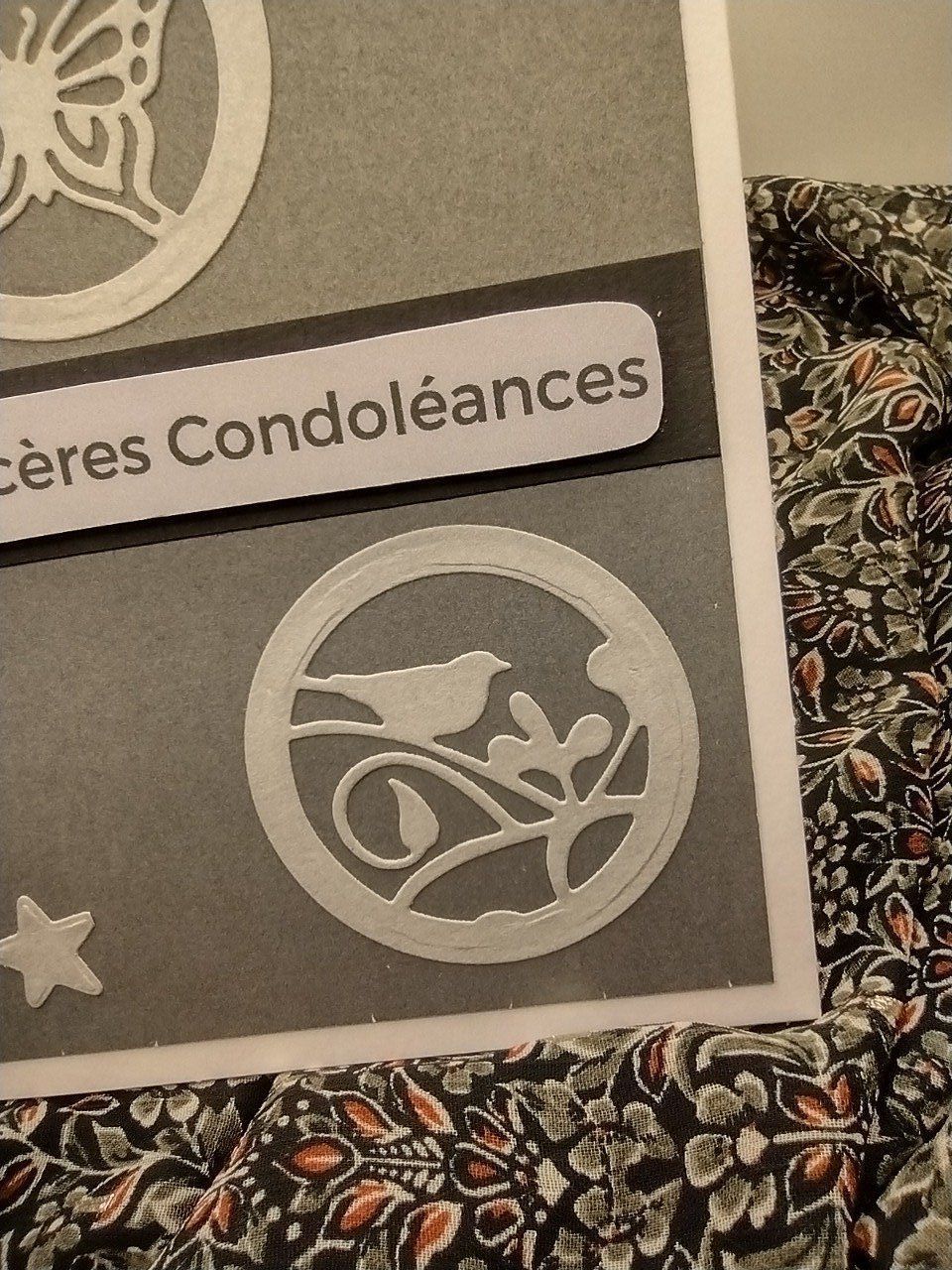 Carte : Nos pensées volent vers vous