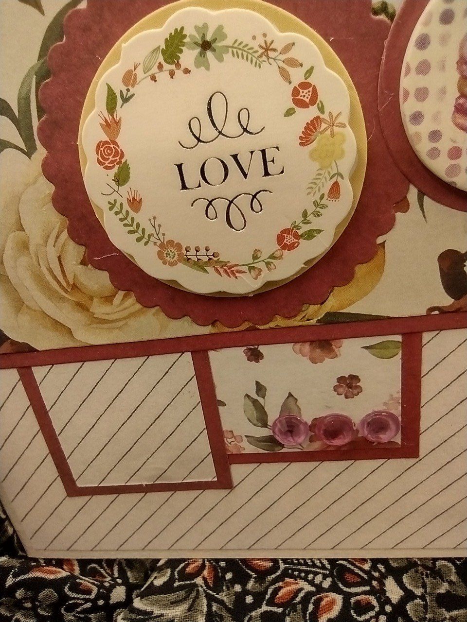 Carte : Camaïeu de rose