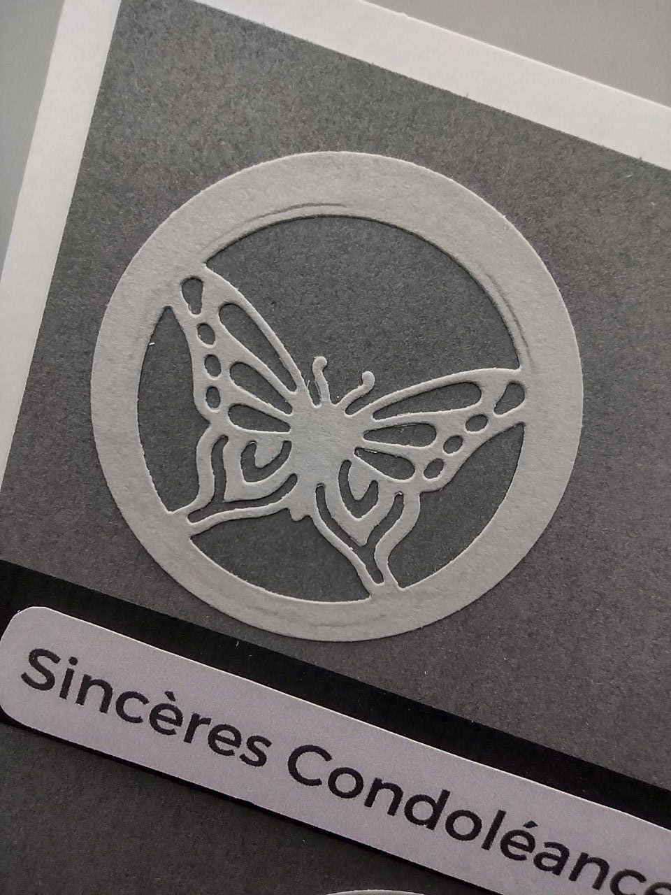 Carte : Nos pensées volent vers vous