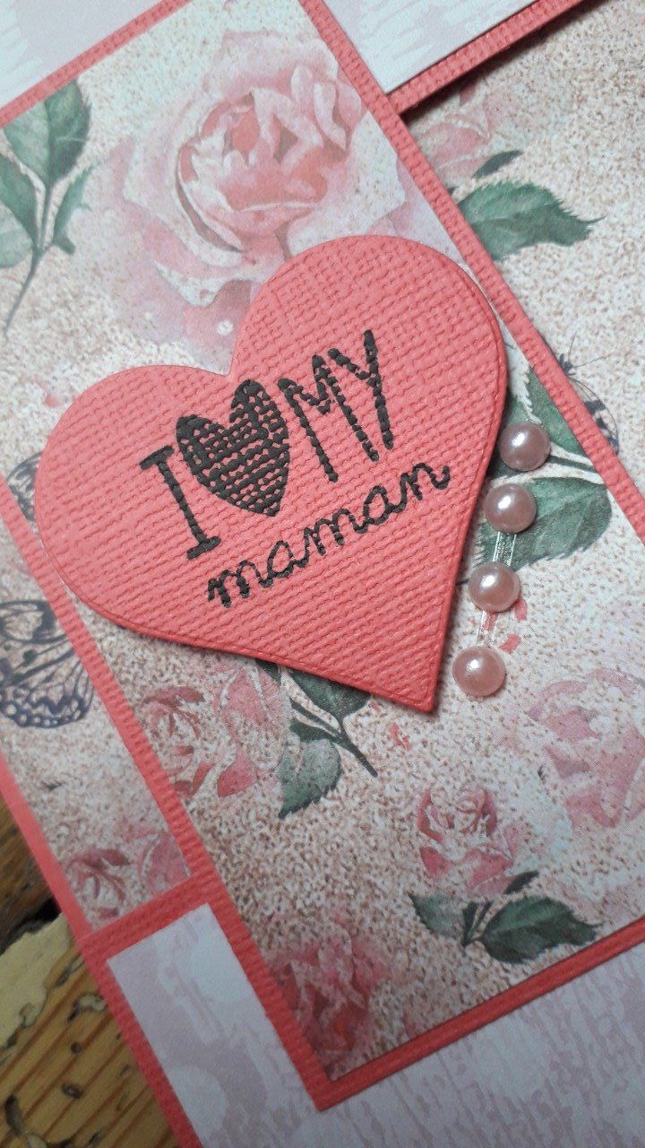 Carte : Je t'aime maman