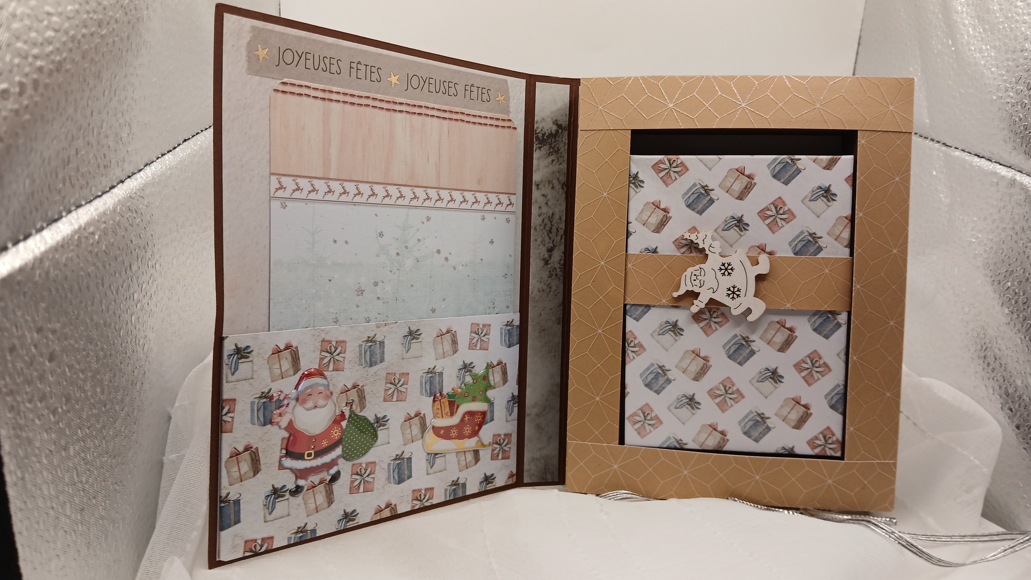 Pochette cadeau : En route pour Noël