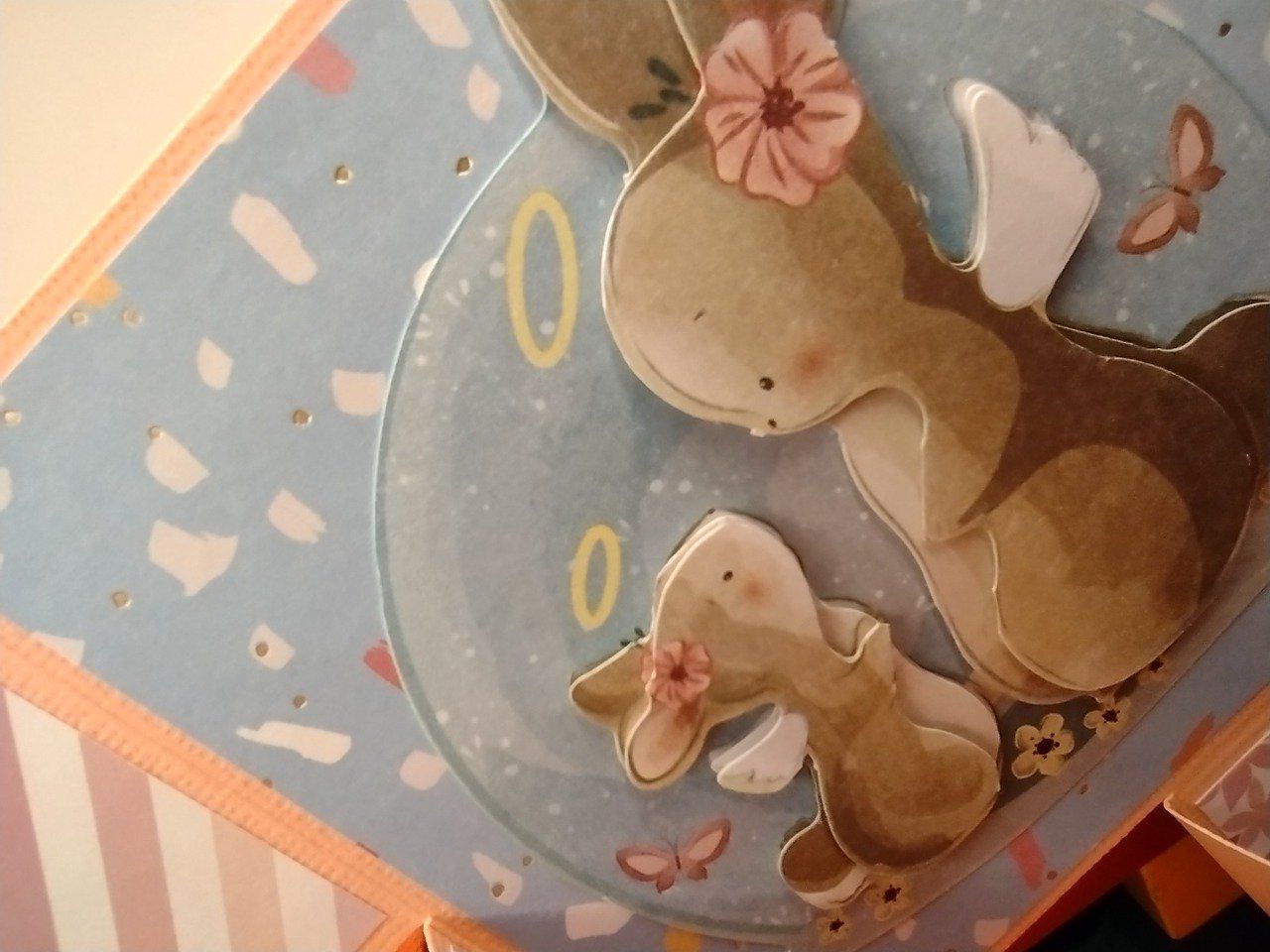 Carte : Des amours de petits lapins