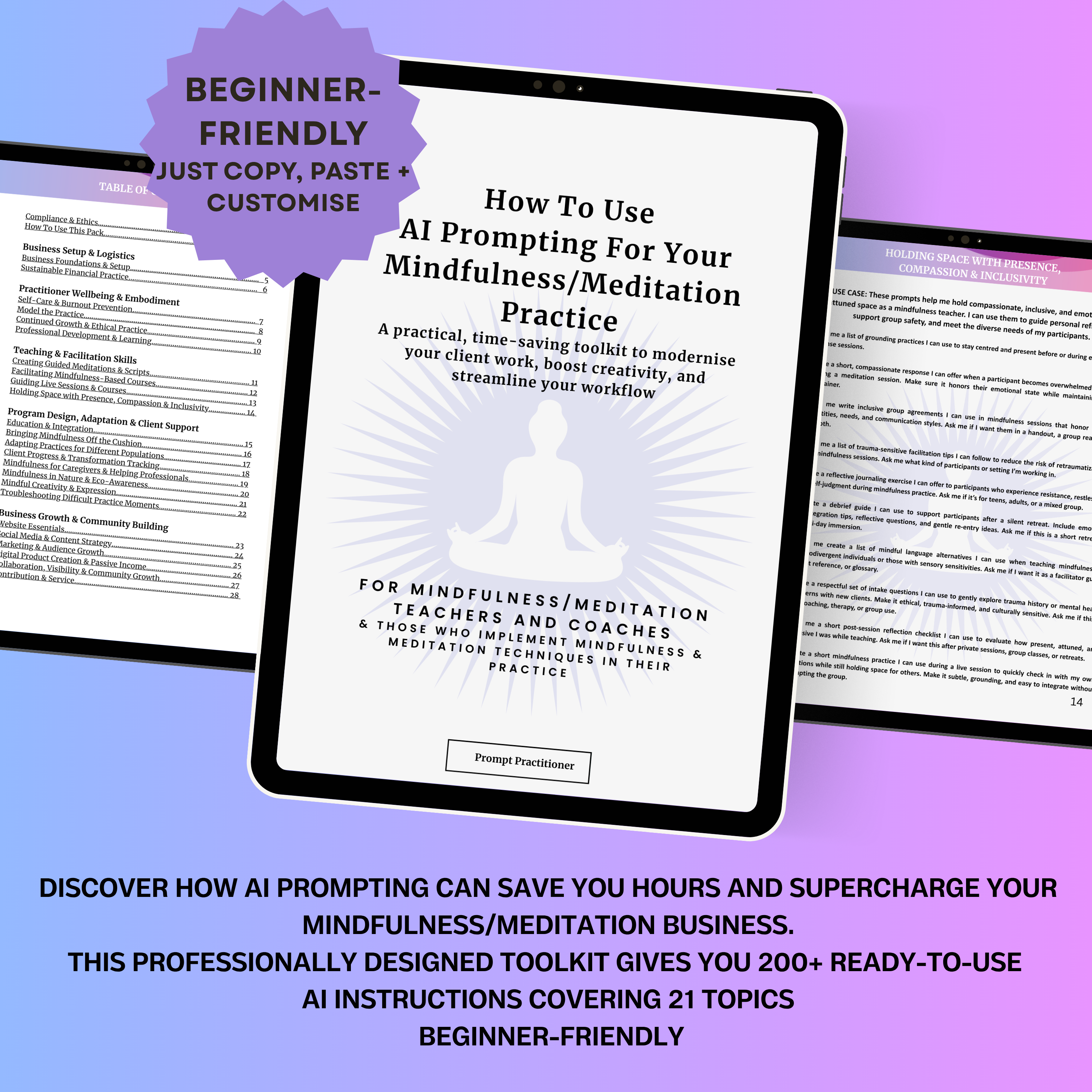 AI Prompting Toolkit for Your  Mindfulness/Meditation Practice + Bonus Research Guide