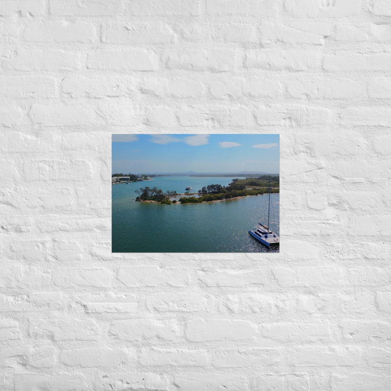 NOOSA WATERS Scenic River Landscape Photo Print