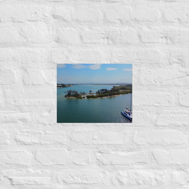 NOOSA WATERS Scenic River Landscape Photo Print