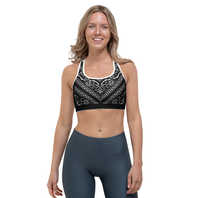 Paisley Patterned Sports Bra