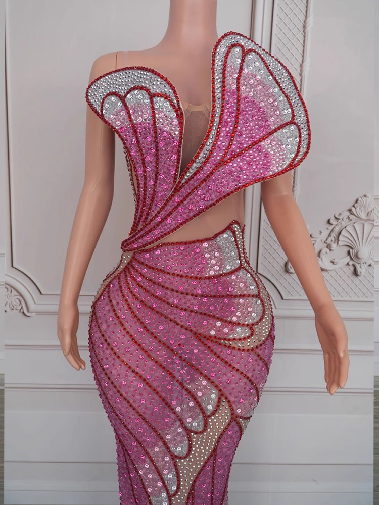 Luxurious Rhinestone Elastic Dress