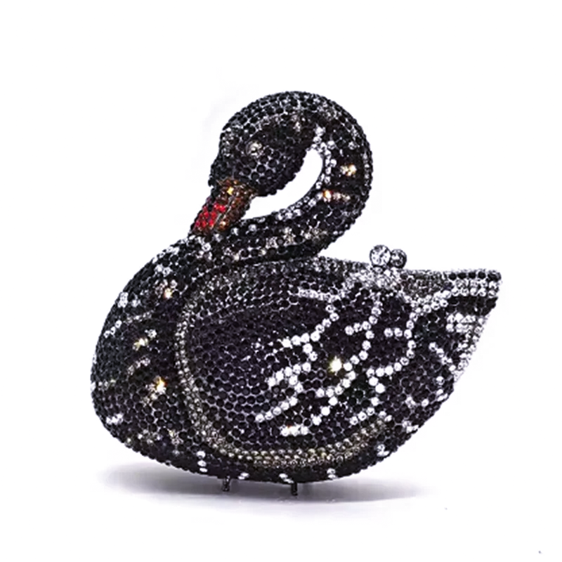 Evening  Flamingo Rhinestone Clutch