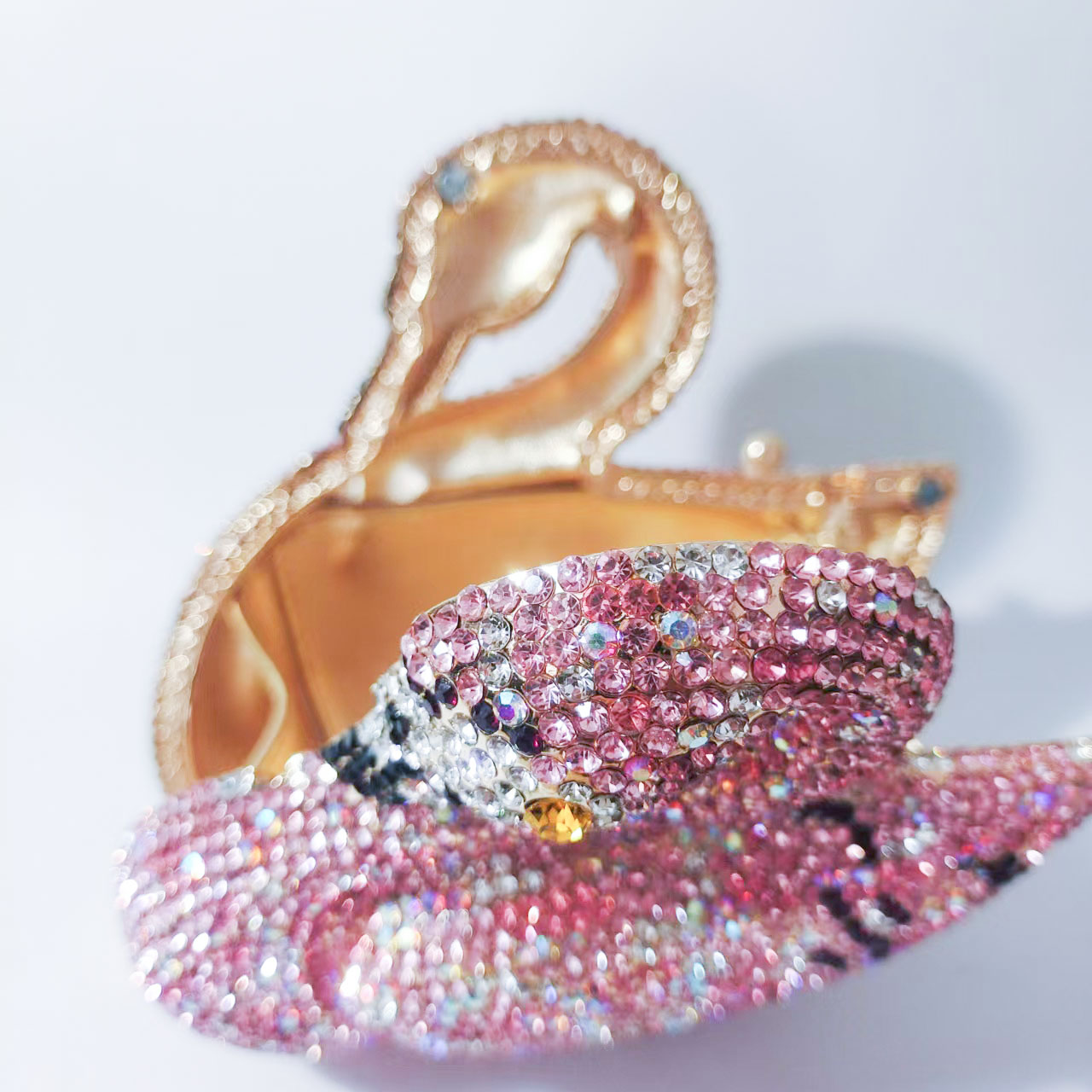 Evening  Flamingo Rhinestone Clutch