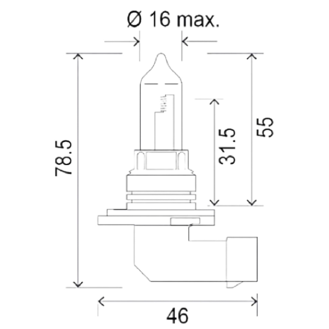 WUNSCHER Germany ავტომანქანის ნათურა 9005 HB3 White/Blue