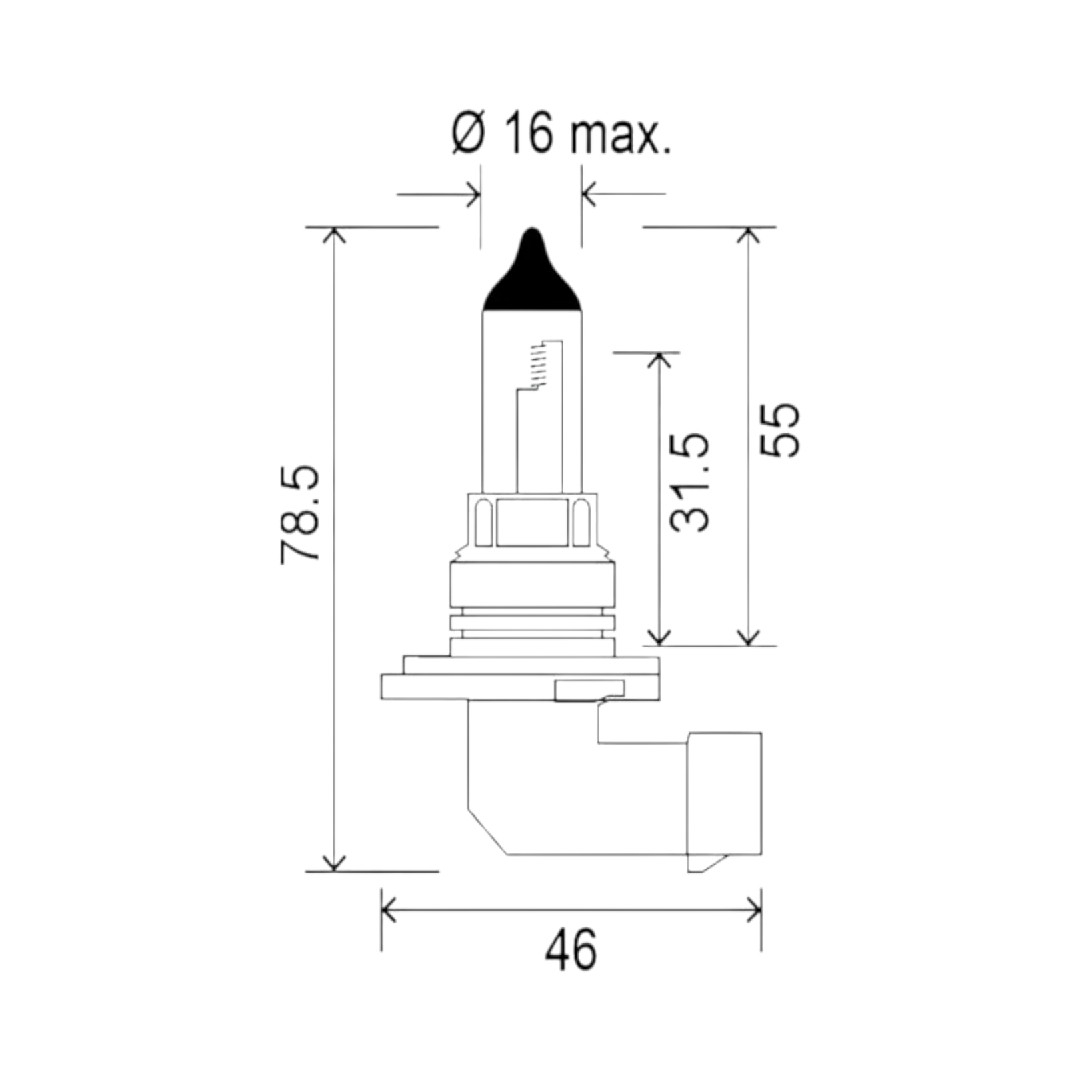 WUNSCHER Germany ავტომანქანის ნათურა 9006 HB4 White/Blue