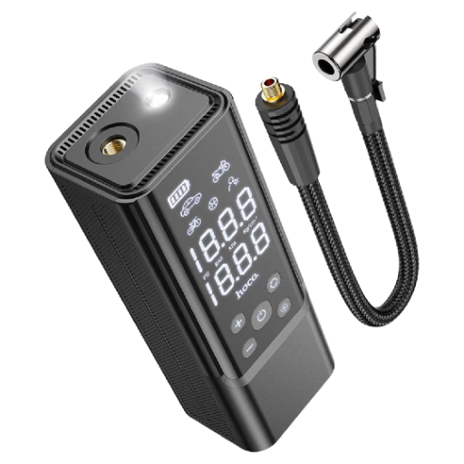 "HOCO" უსადენო საბურავის კომპრესორი + Power Bank