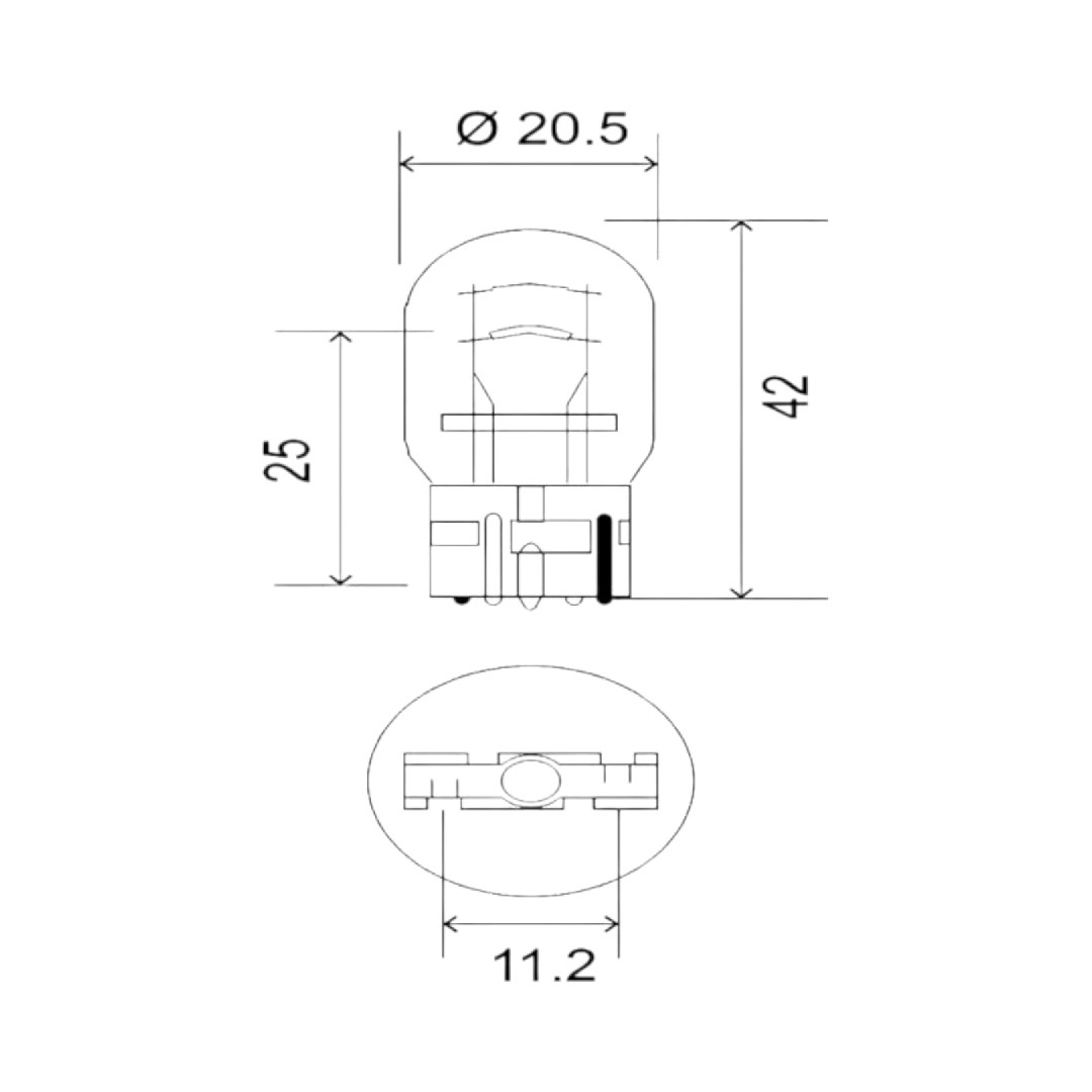 WUNSCHER Germany ავტომანქანის ნათურა W21/5W T20