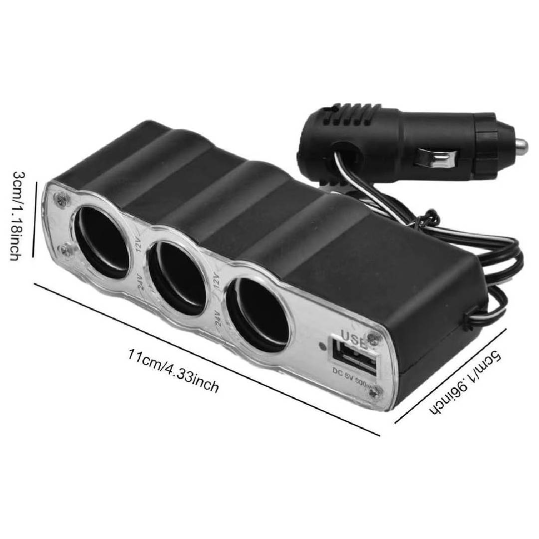 IN-CAR სამმაგი სოკეტი