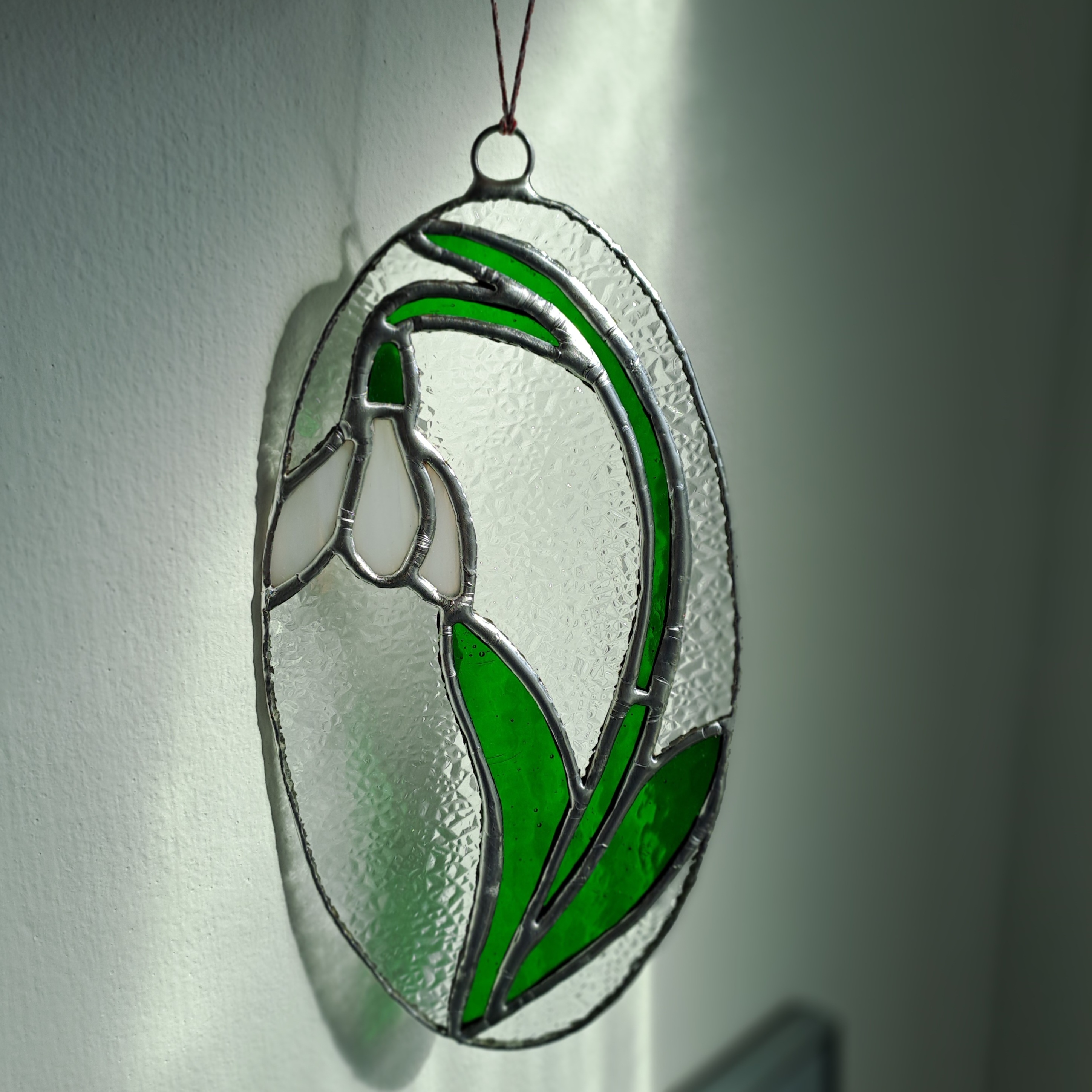 Snowdrop Stained Glass Art