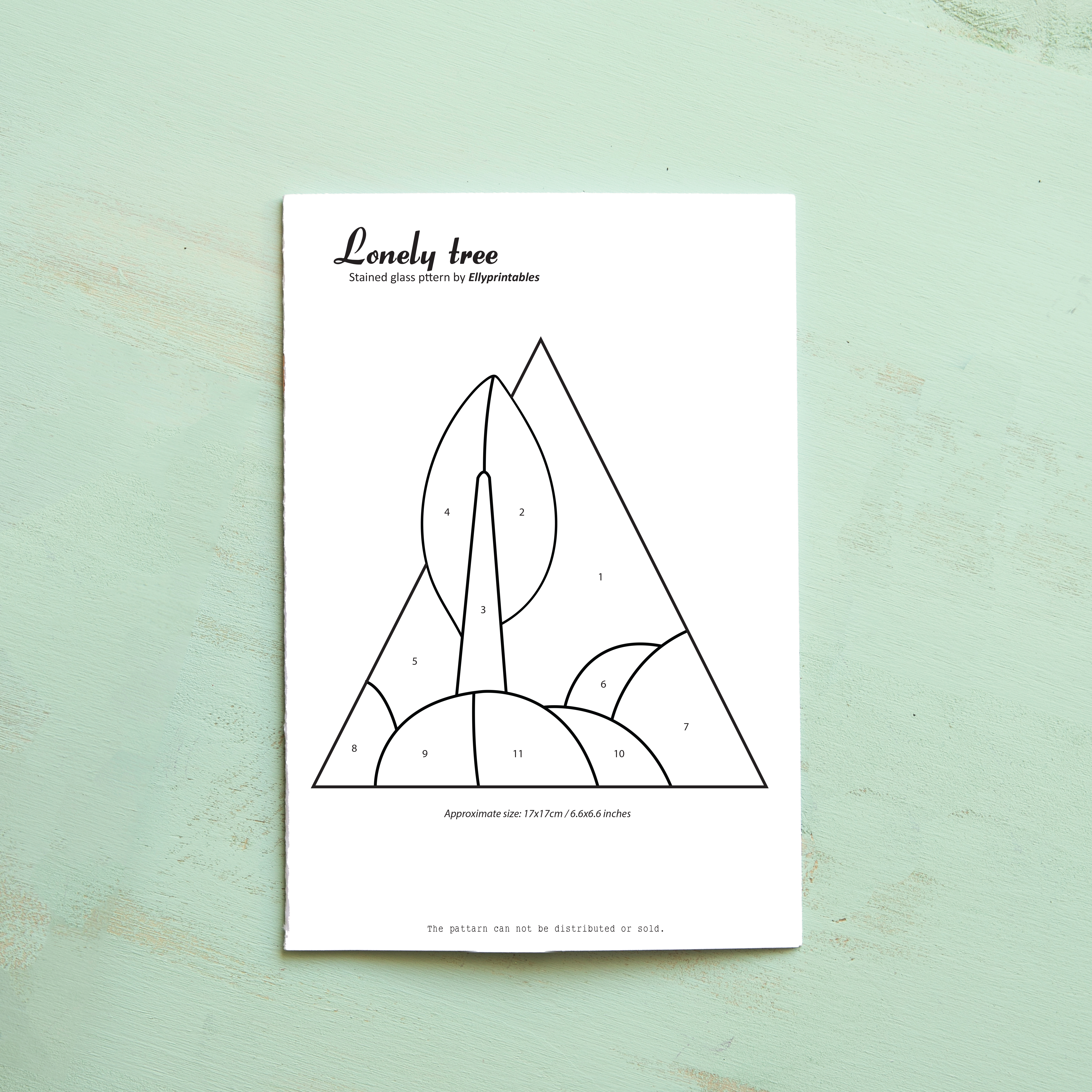 Lonely Tree Digital Pattern