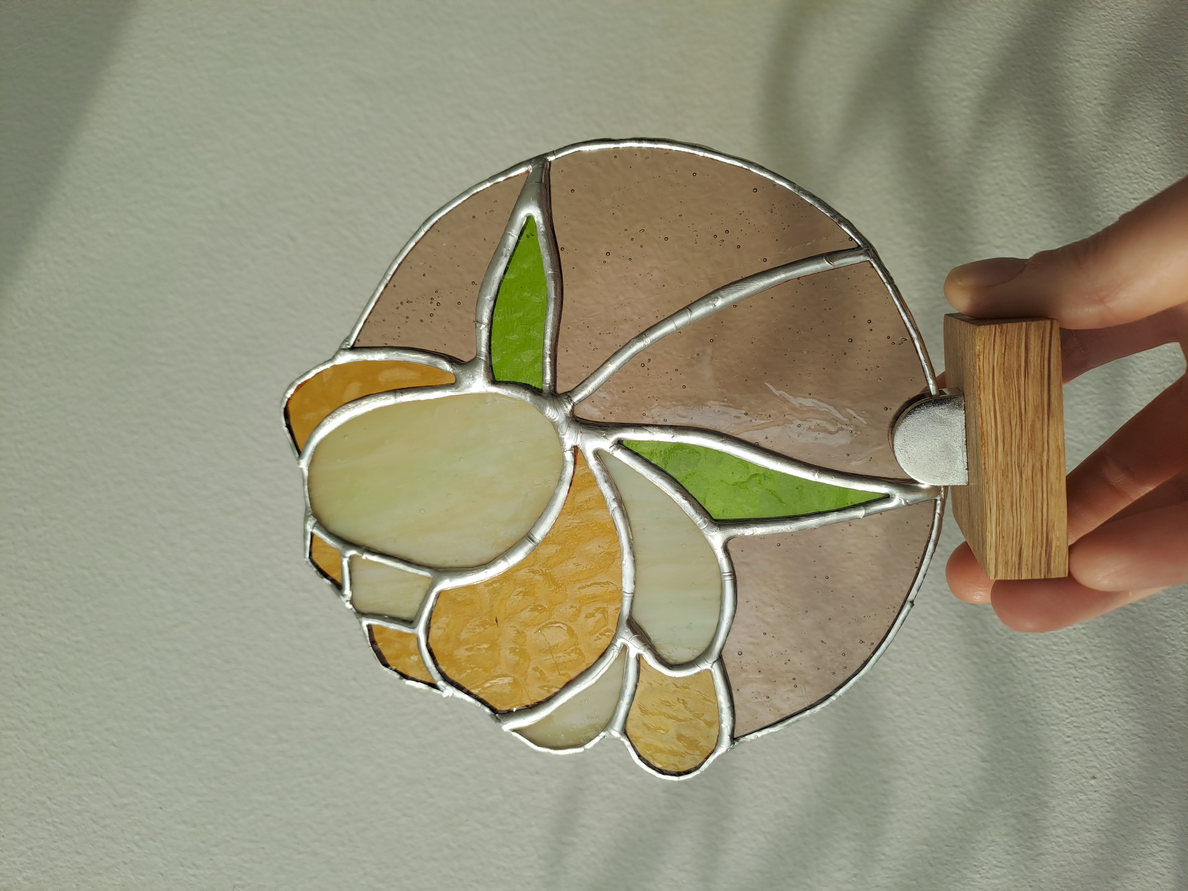 Peony Stained Glass Piece